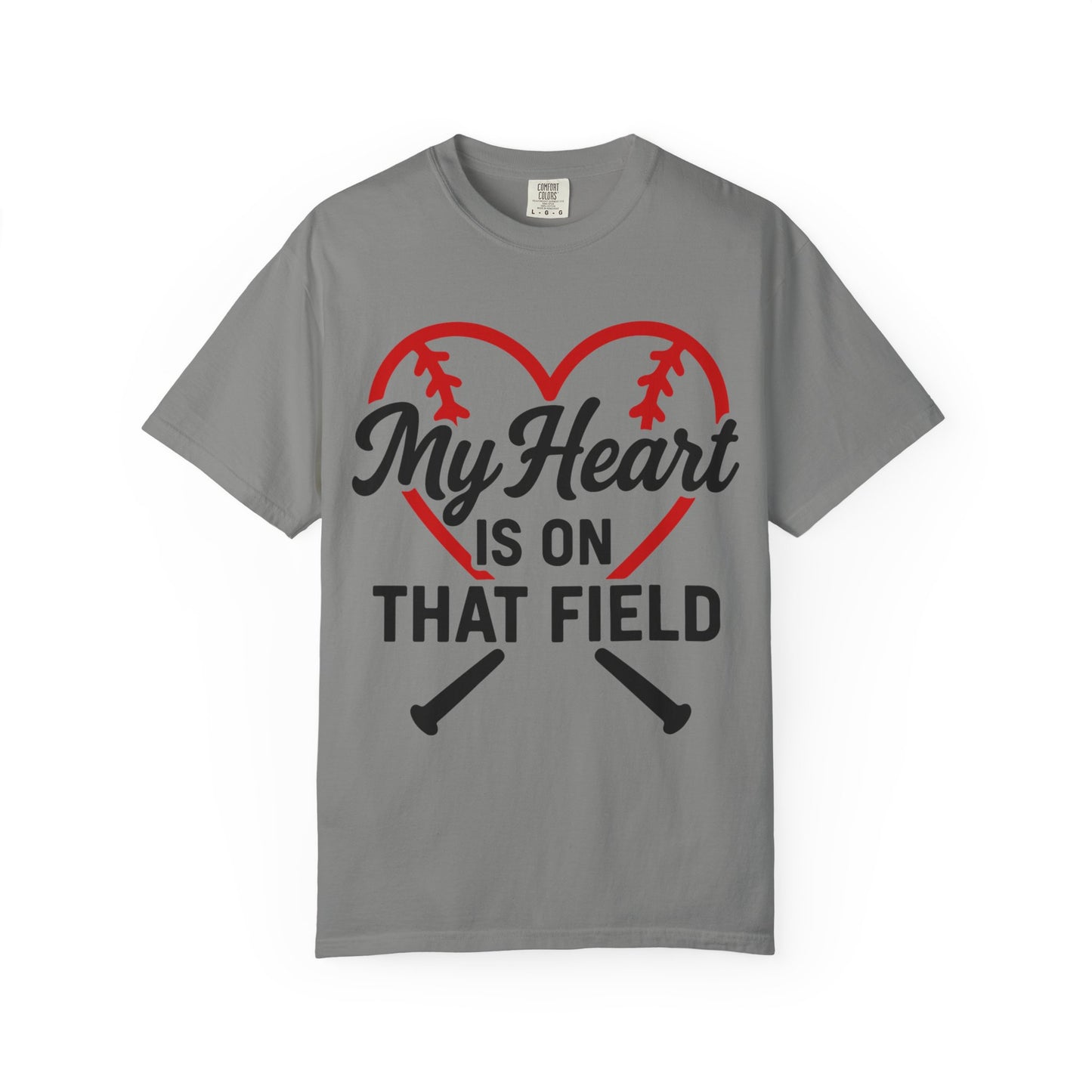 BC - My Heart Is On The Field - Unisex Garment-Dyed T-shirt