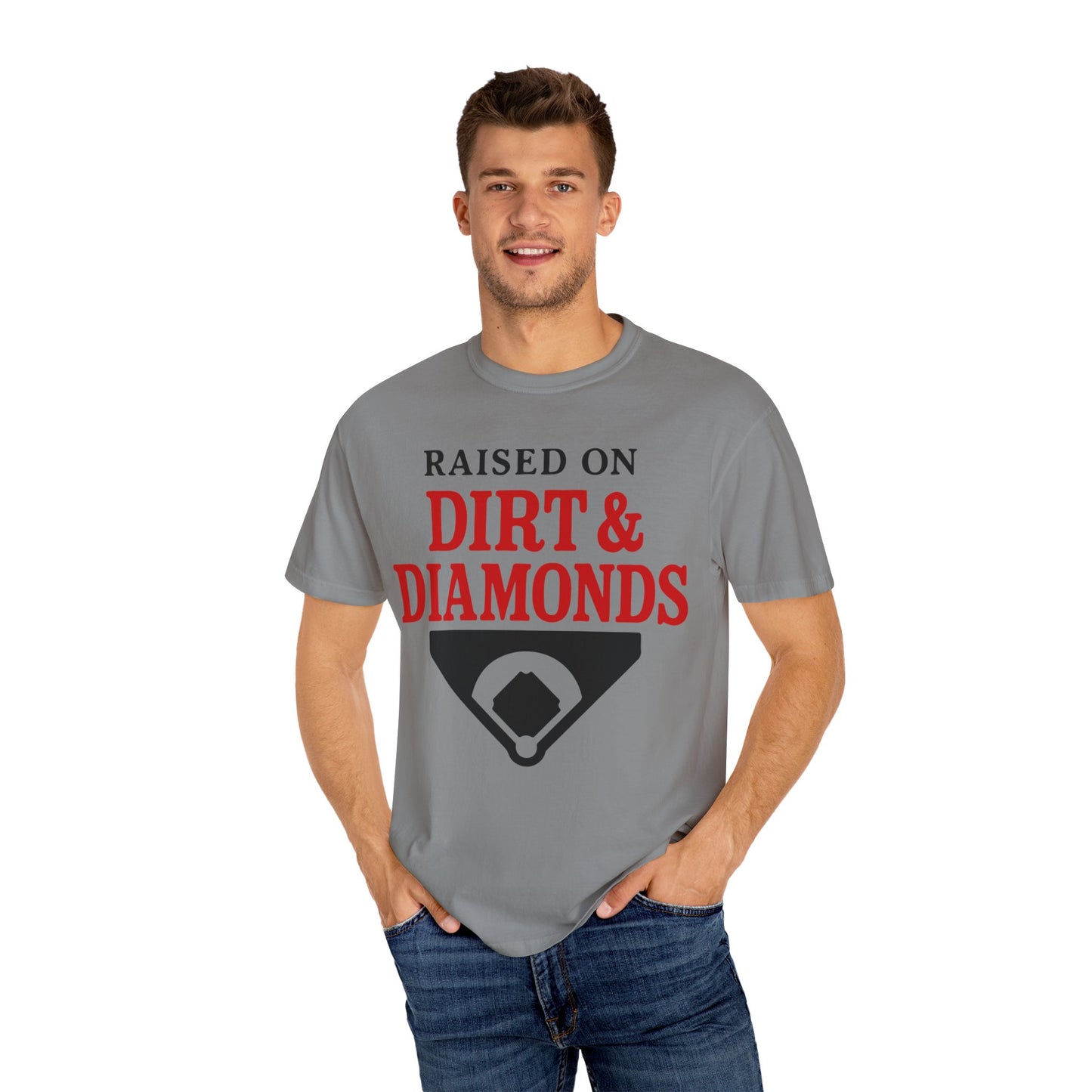 BC - Raised on Dirt & Diamonds - Unisex Garment-Dyed T-shirt