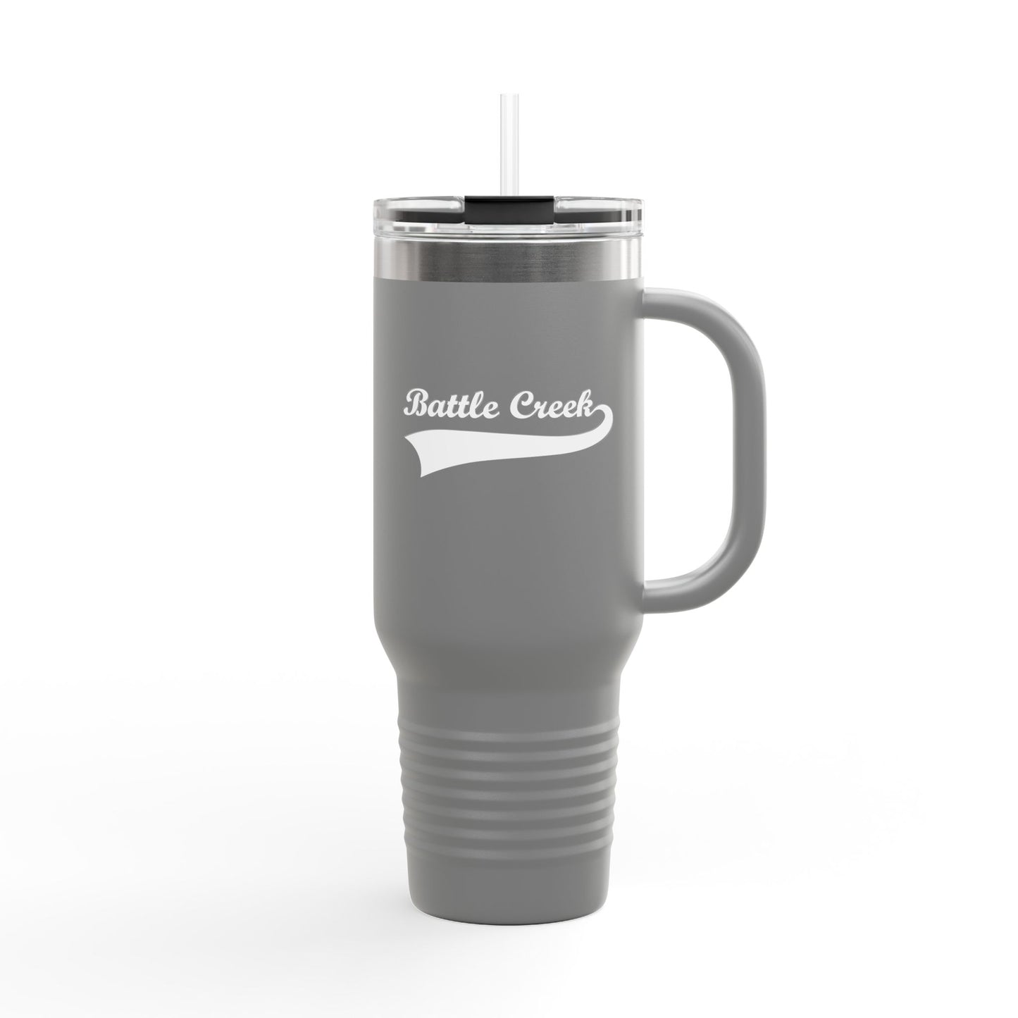 BC White Logo Insulated Travel Mug, 40oz