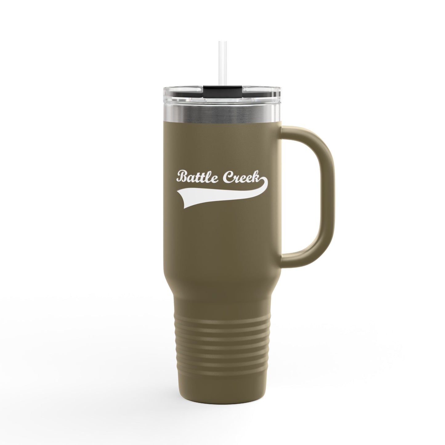 BC White Logo Insulated Travel Mug, 40oz