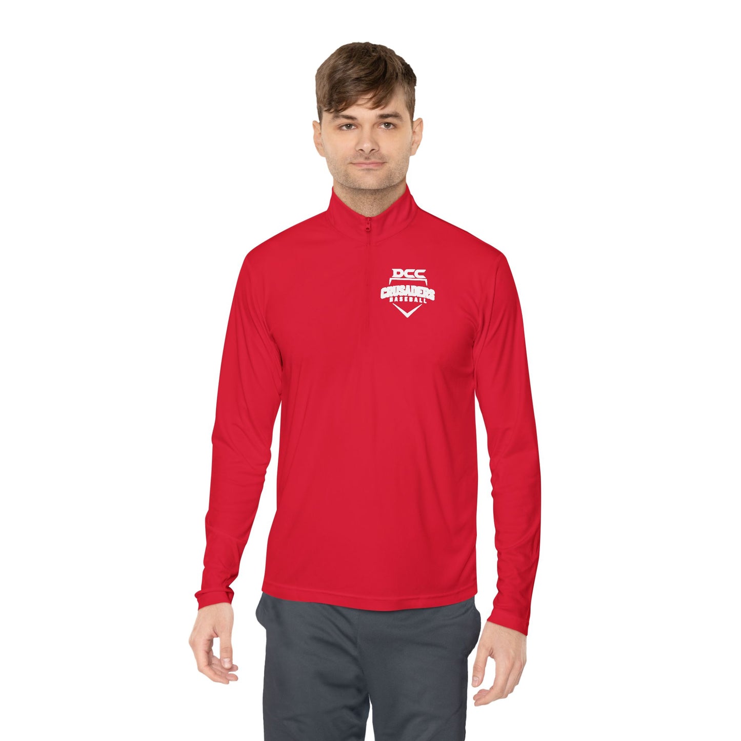 DCC - White Logo - Unisex Quarter-Zip Pullover