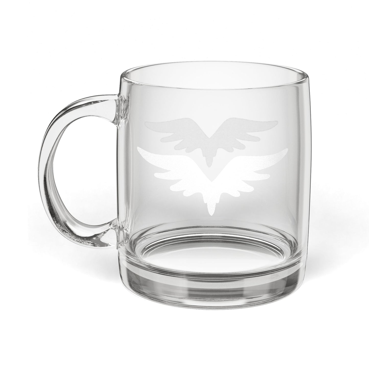 MAF - Raven - Glass Coffee Mug, 12.25oz (Engraving)