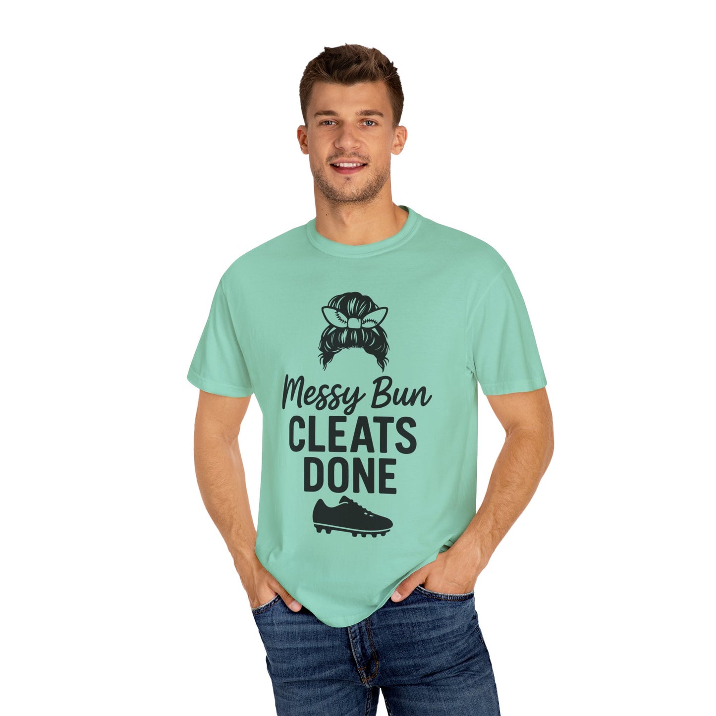 BC - Messy Bun Cleats Done - Unisex Garment-Dyed T-shirt