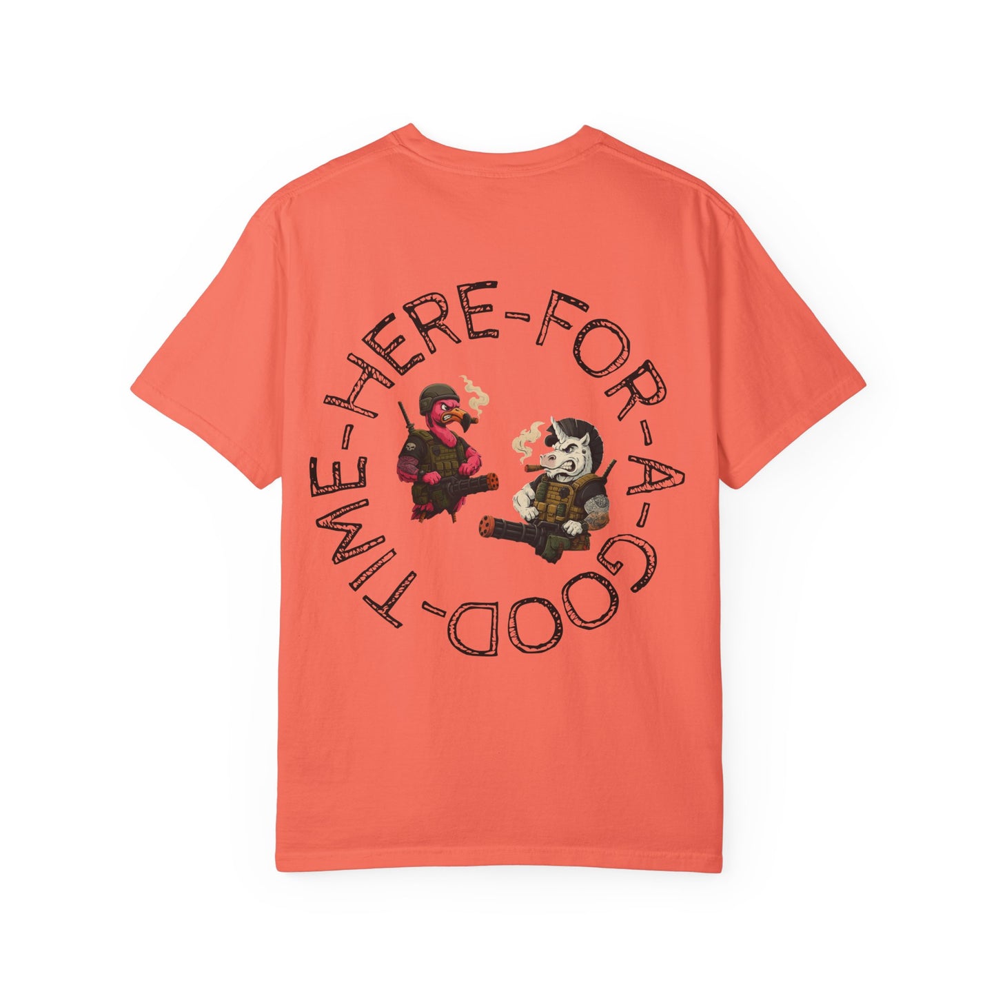 MAF - Here for a good time - Unisex Garment-Dyed T-shirt