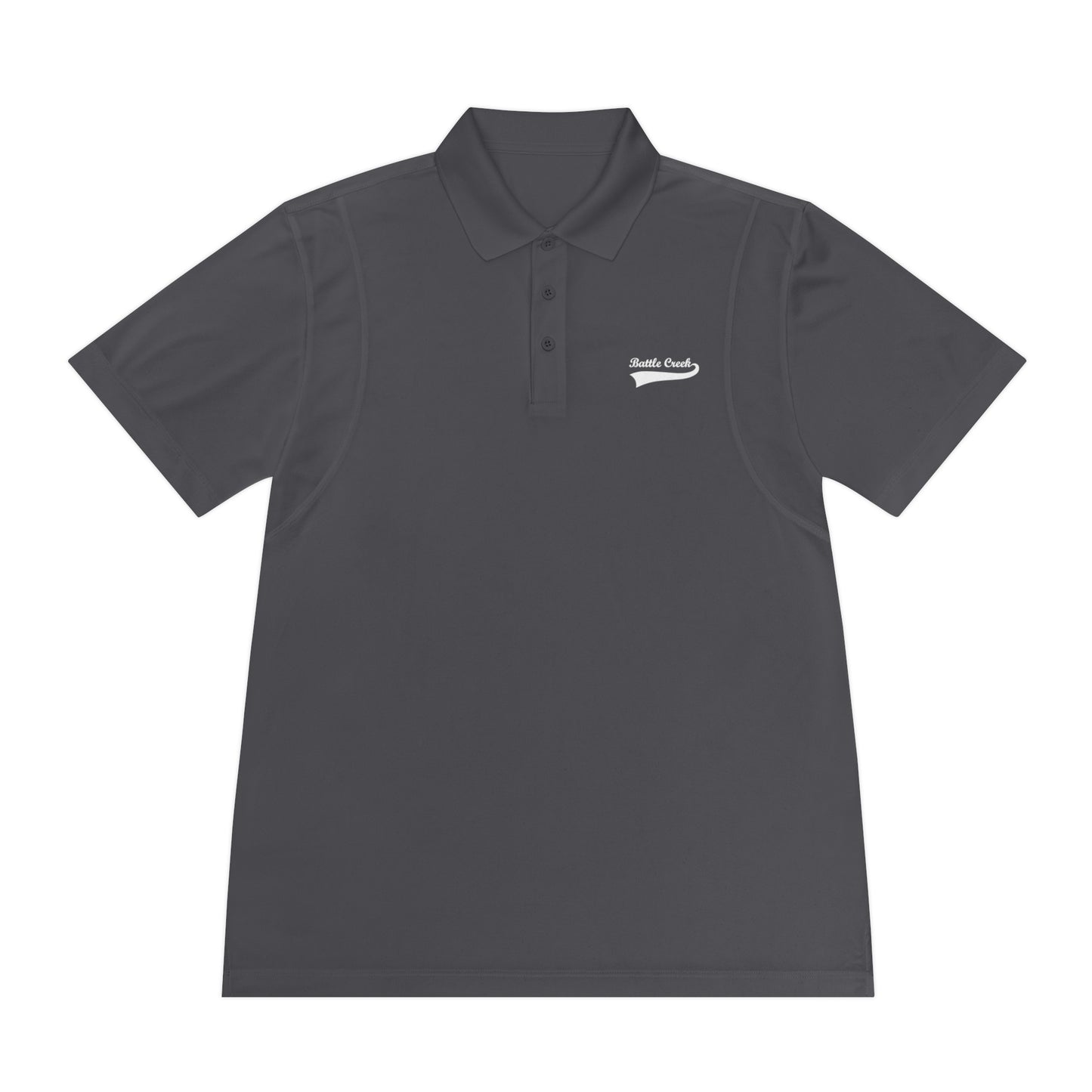 BC - White Logo - Men's Sport Polo Shirt
