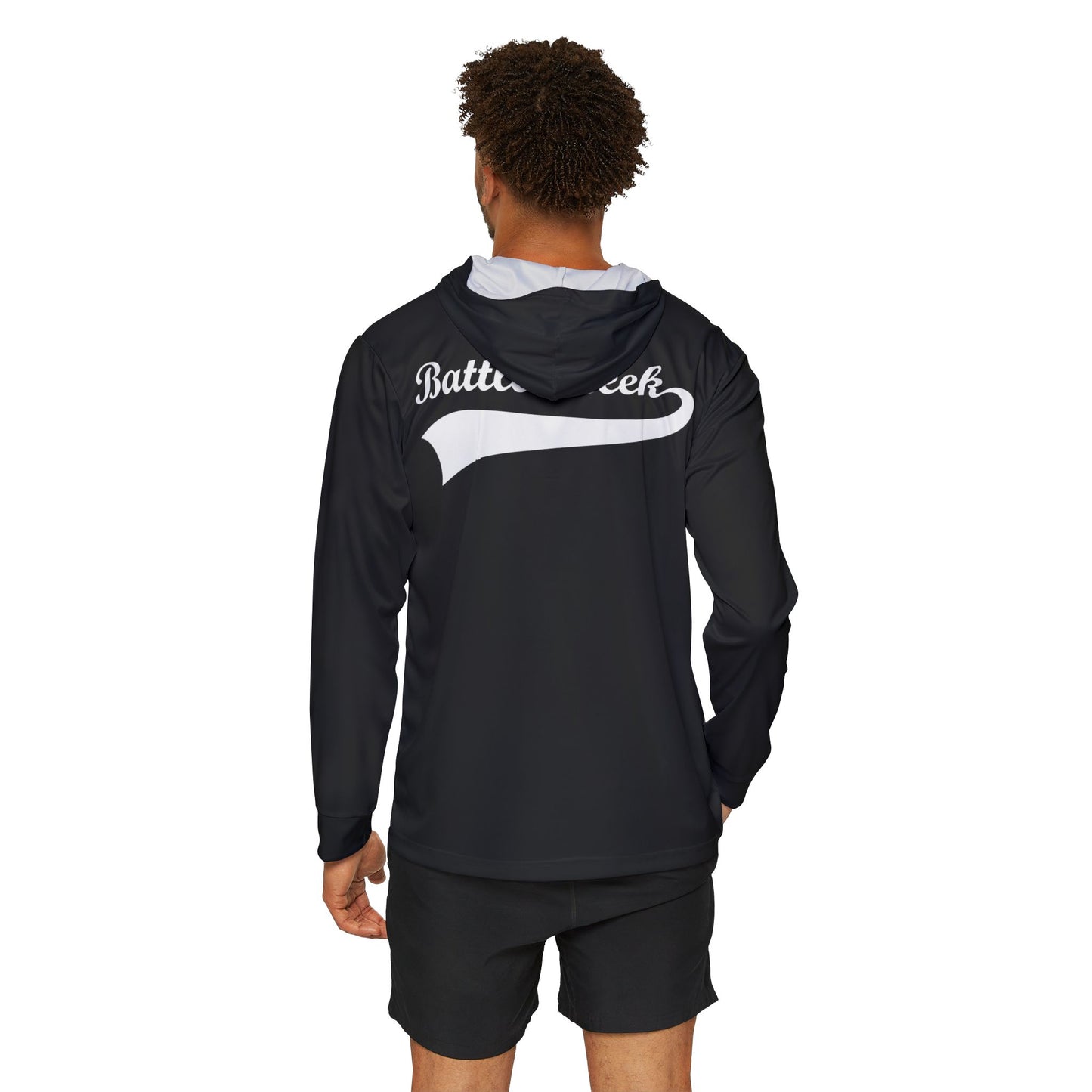 BC - White Logo - Men's Sports Warmup Hoodie (AOP)
