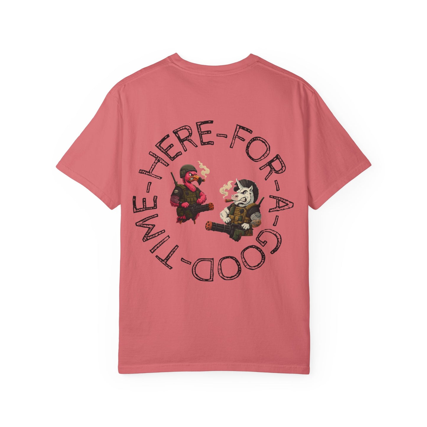MAF - Here for a good time - Unisex Garment-Dyed T-shirt