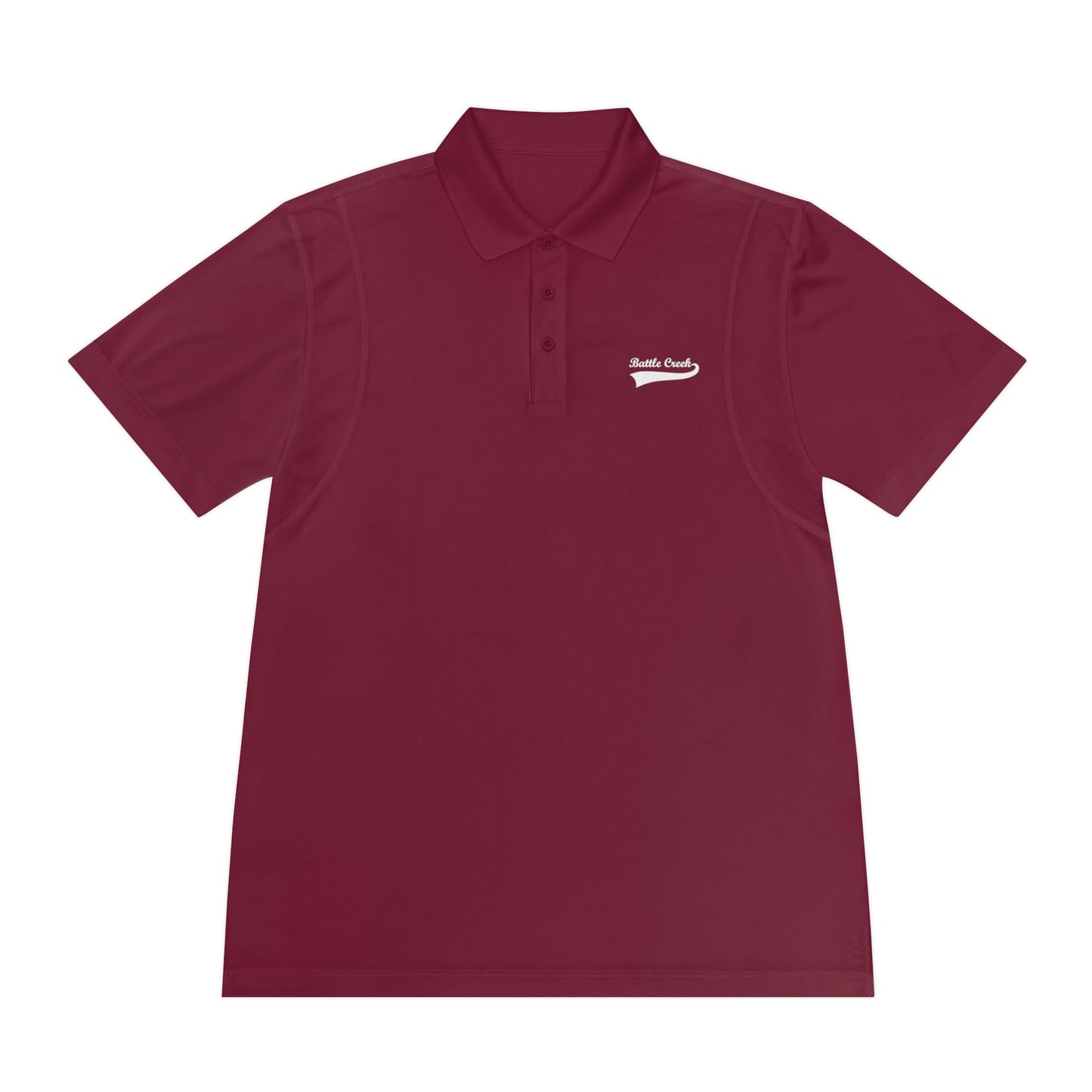 BC - White Logo - Men's Sport Polo Shirt