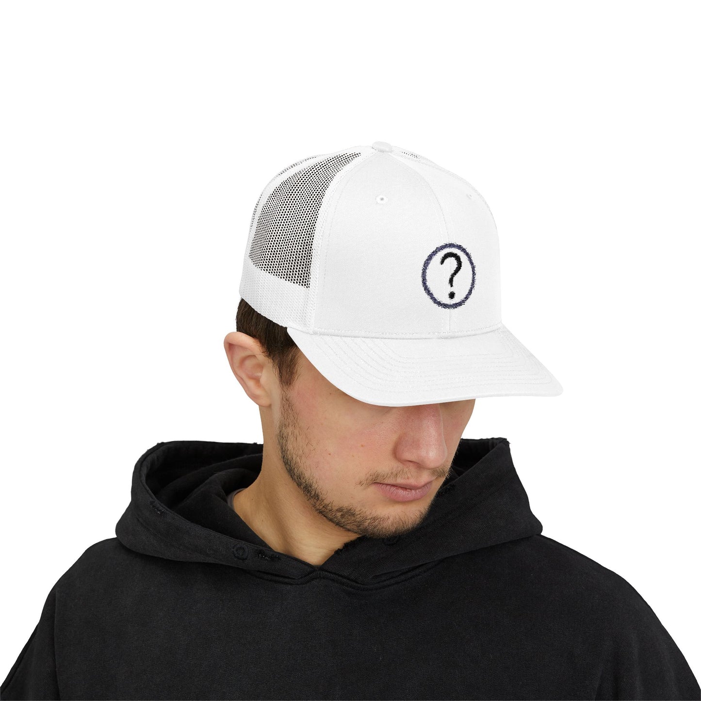 MAF - Question Mark with Blue Tent - Snapback Trucker Cap