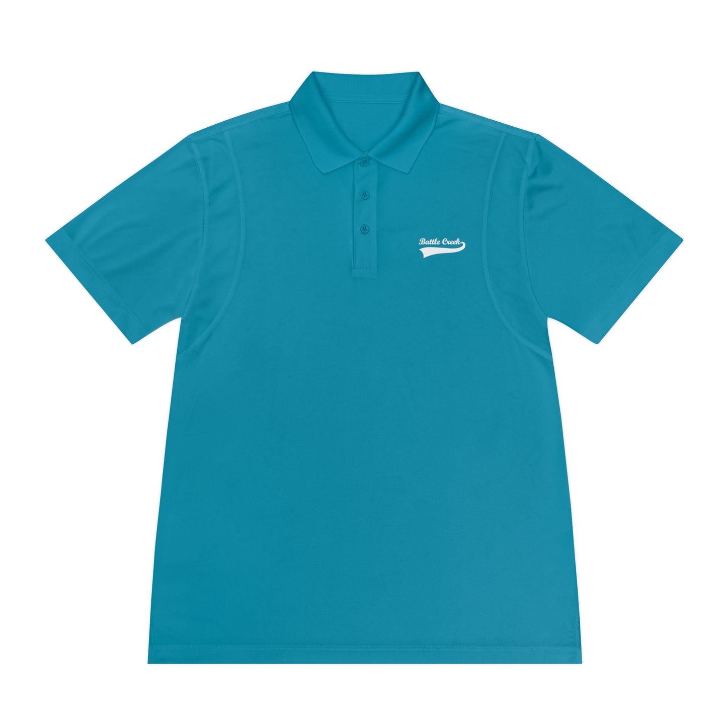 BC - White Logo - Men's Sport Polo Shirt
