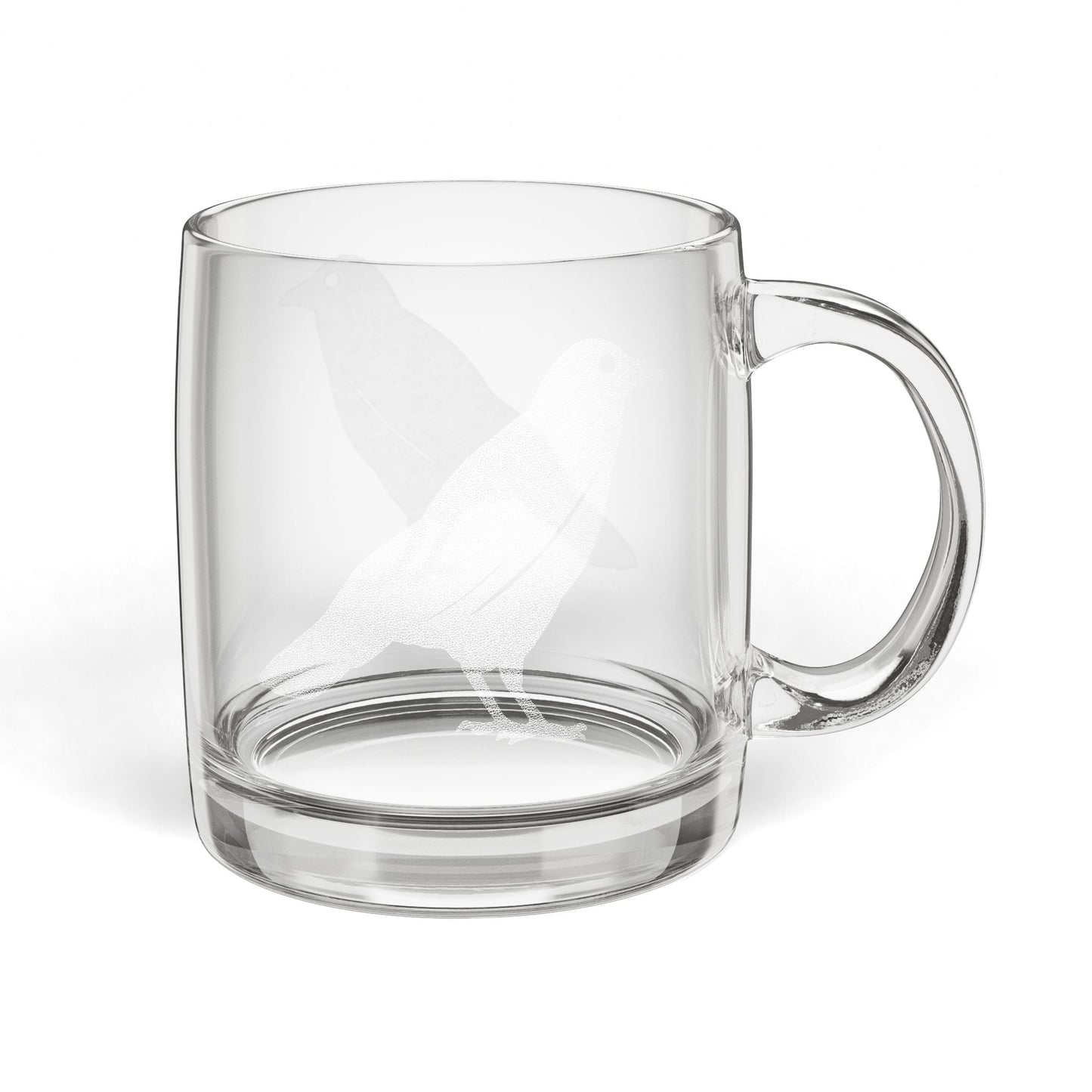 MAF - Raven - Glass Coffee Mug, 12.25oz (Engraving)