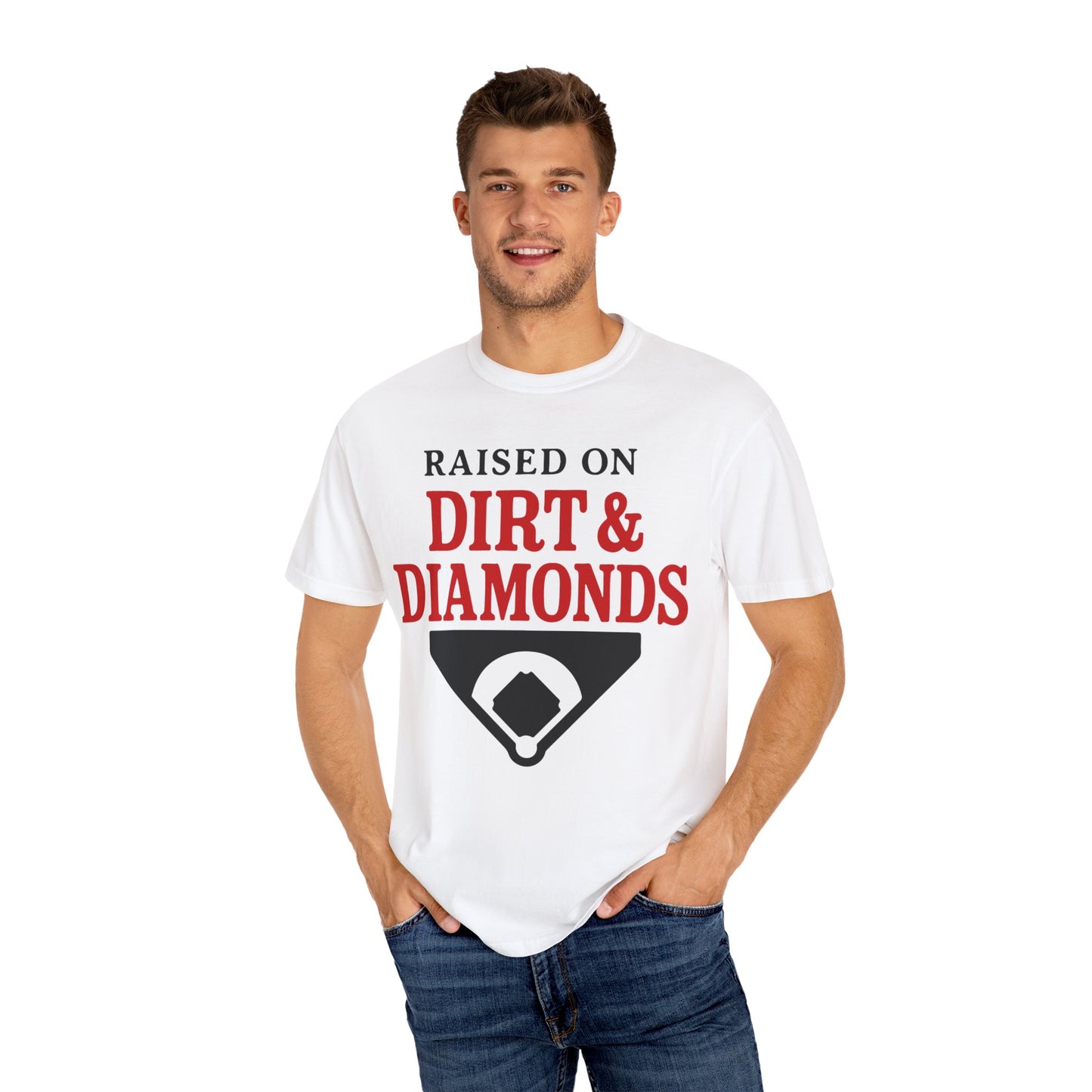BC - Raised on Dirt & Diamonds - Unisex Garment-Dyed T-shirt