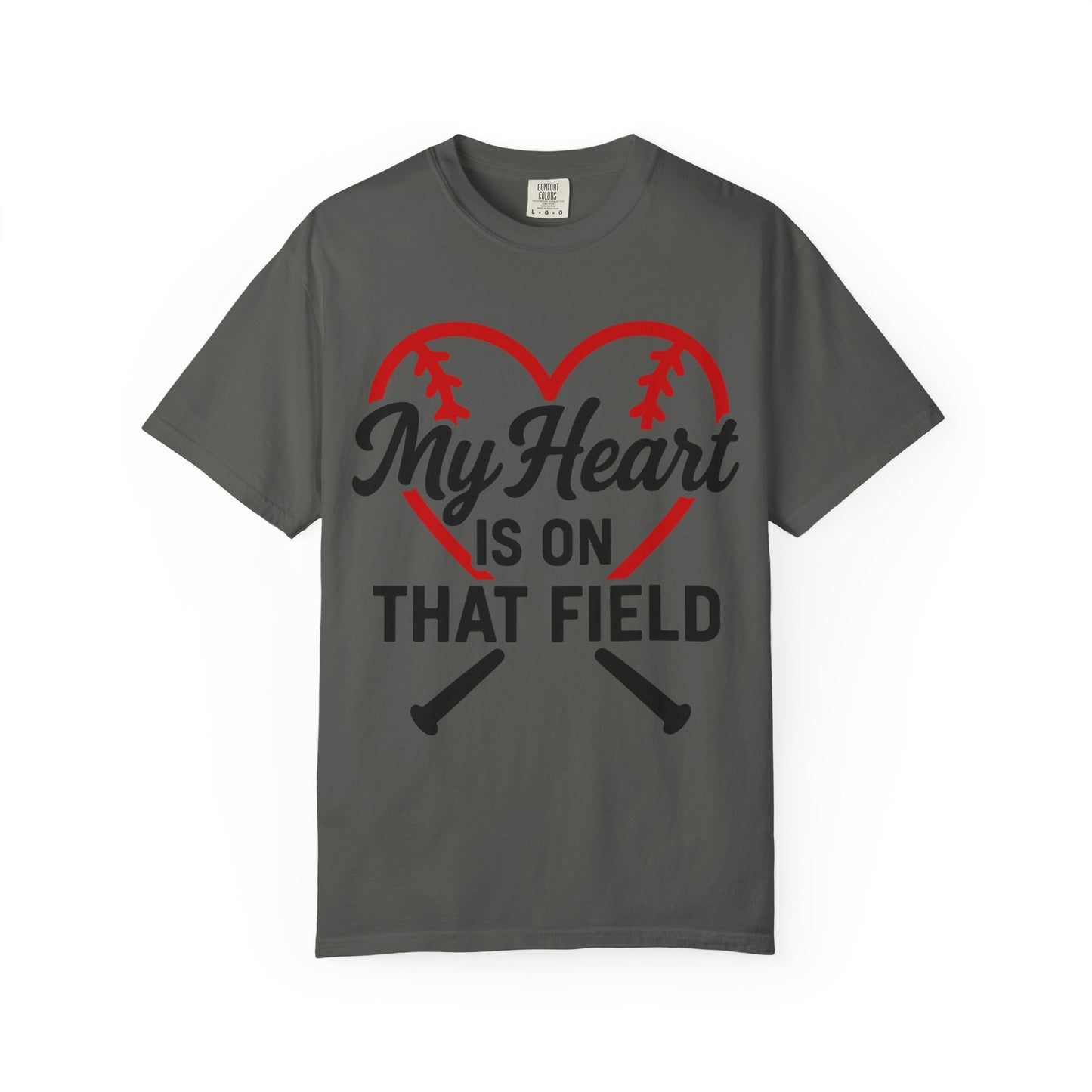 BC - My Heart Is On The Field - Unisex Garment-Dyed T-shirt