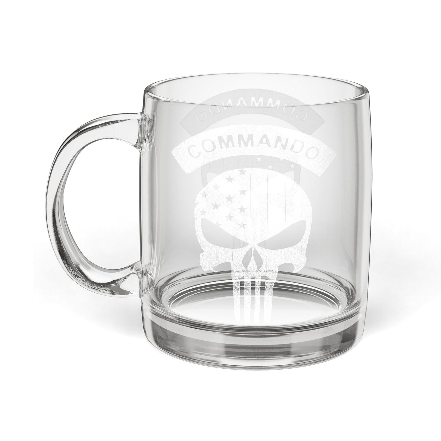 MAF - Skull - Glass Coffee Mug, 12.25oz (Engraving)