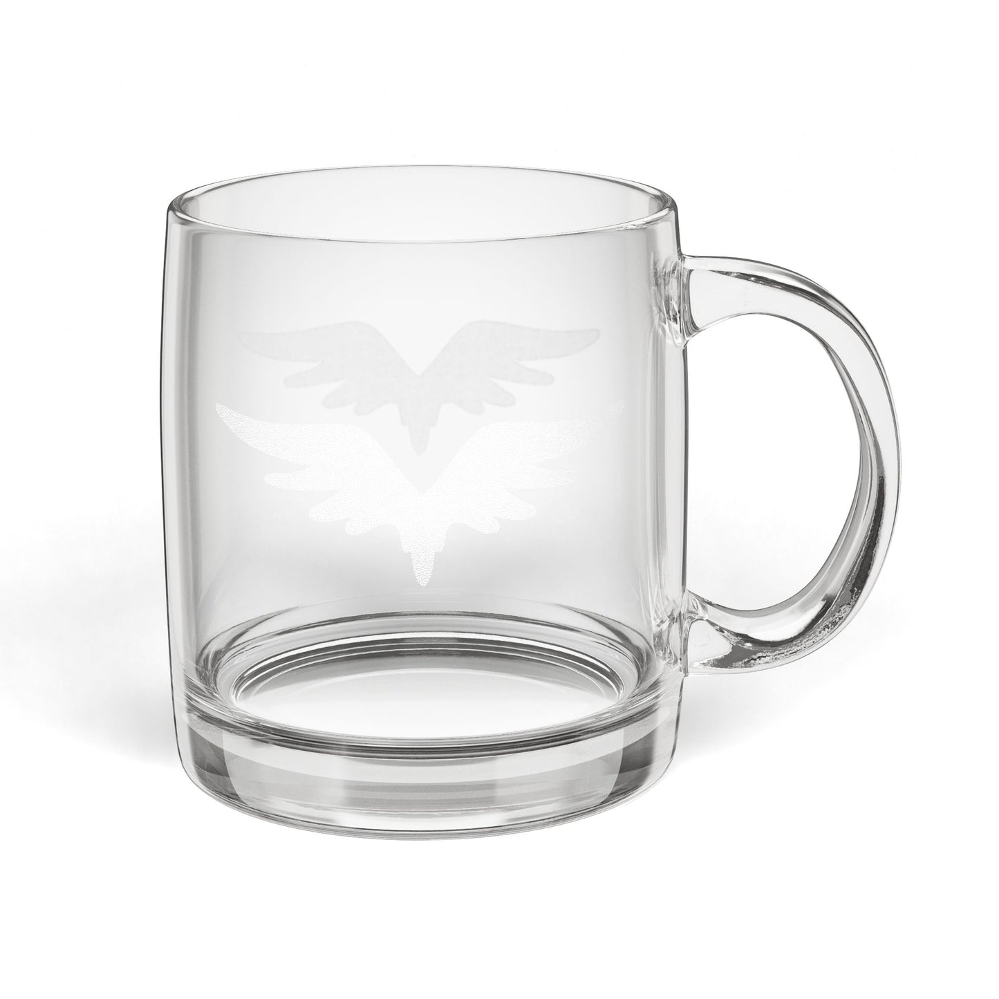 MAF - Raven - Glass Coffee Mug, 12.25oz (Engraving)