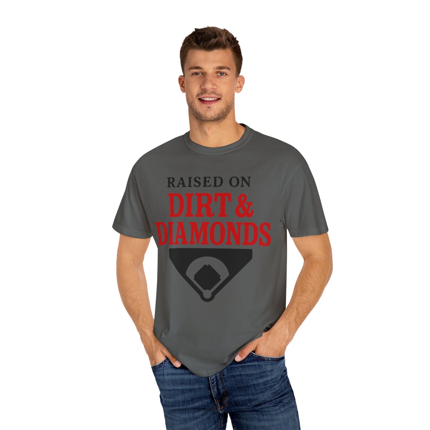 BC - Raised on Dirt & Diamonds - Unisex Garment-Dyed T-shirt