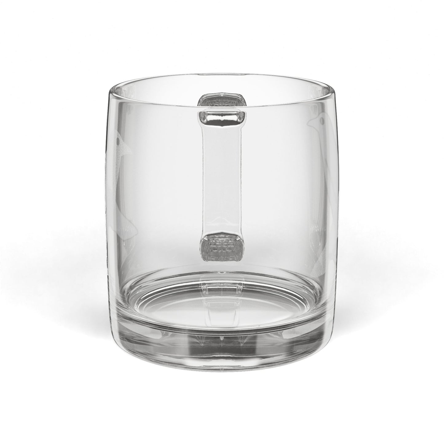 MAF - Raven - Glass Coffee Mug, 12.25oz (Engraving)