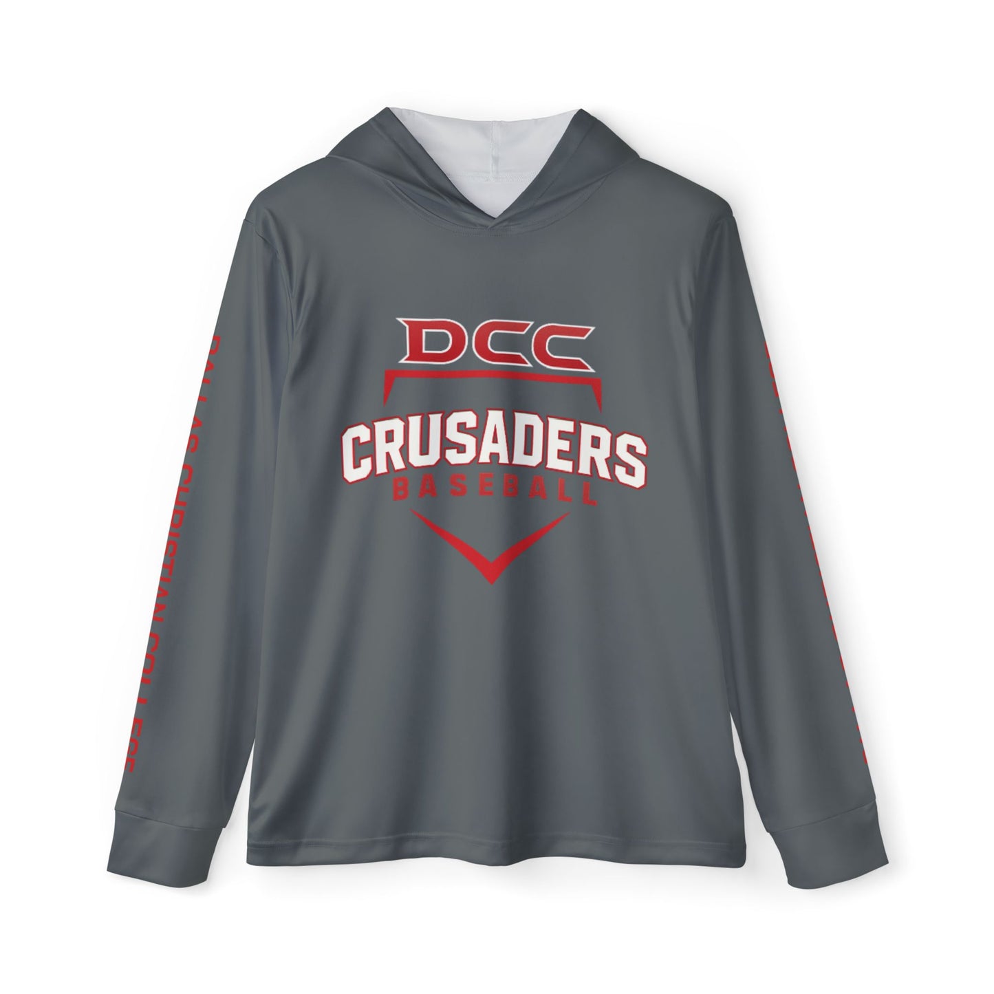 DCC - Red Logo - Men's Sports Warmup Hoodie (AOP)