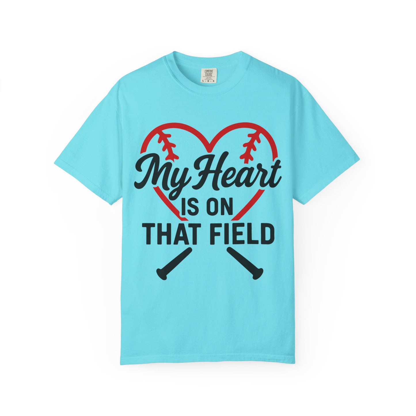 BC - My Heart Is On The Field - Unisex Garment-Dyed T-shirt