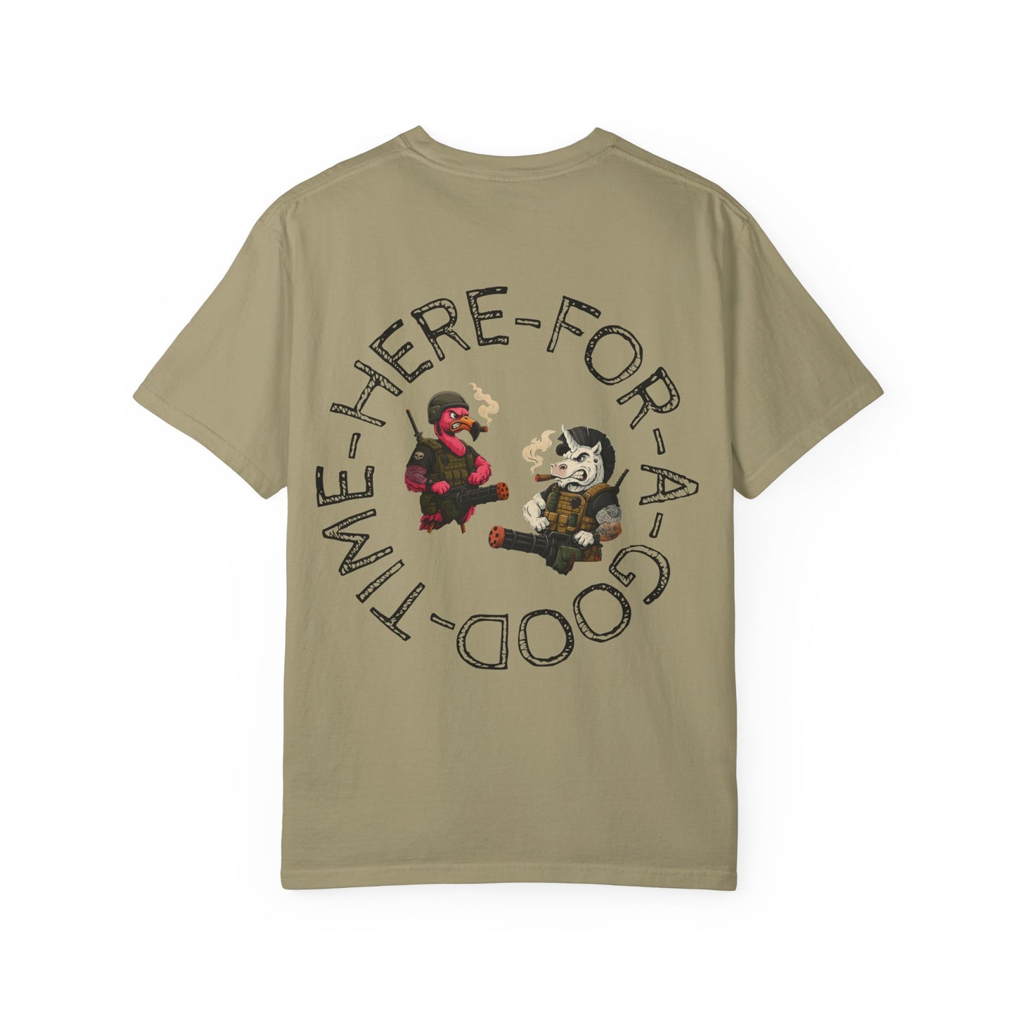MAF - Here for a good time - Unisex Garment-Dyed T-shirt