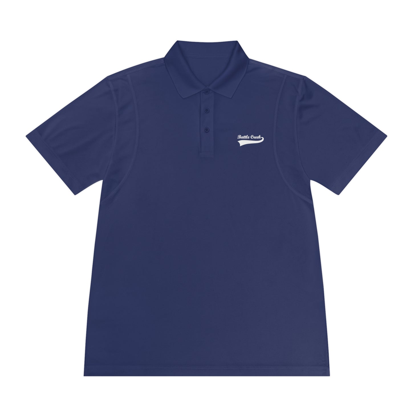 BC - White Logo - Men's Sport Polo Shirt