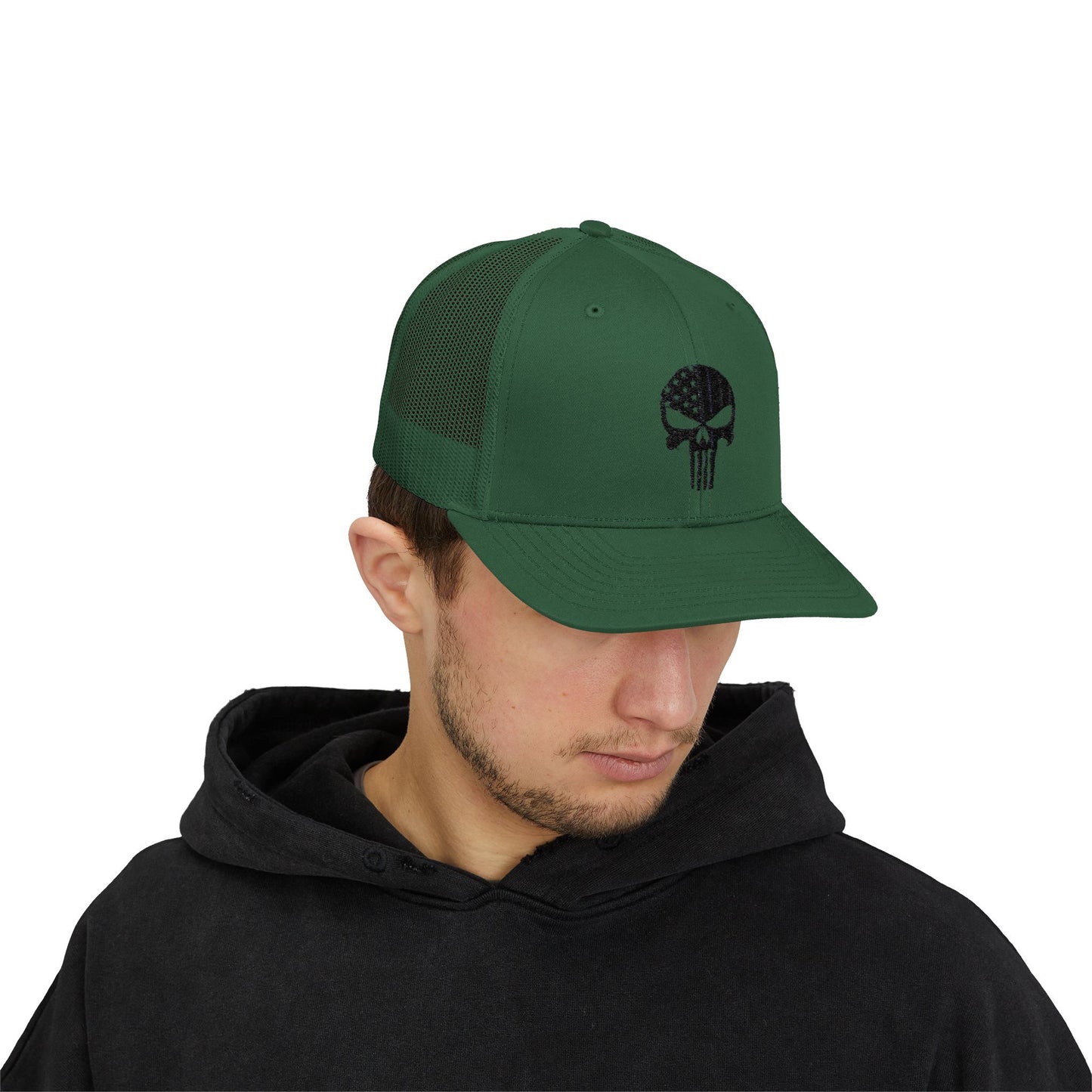 Skull Snapback Trucker Cap