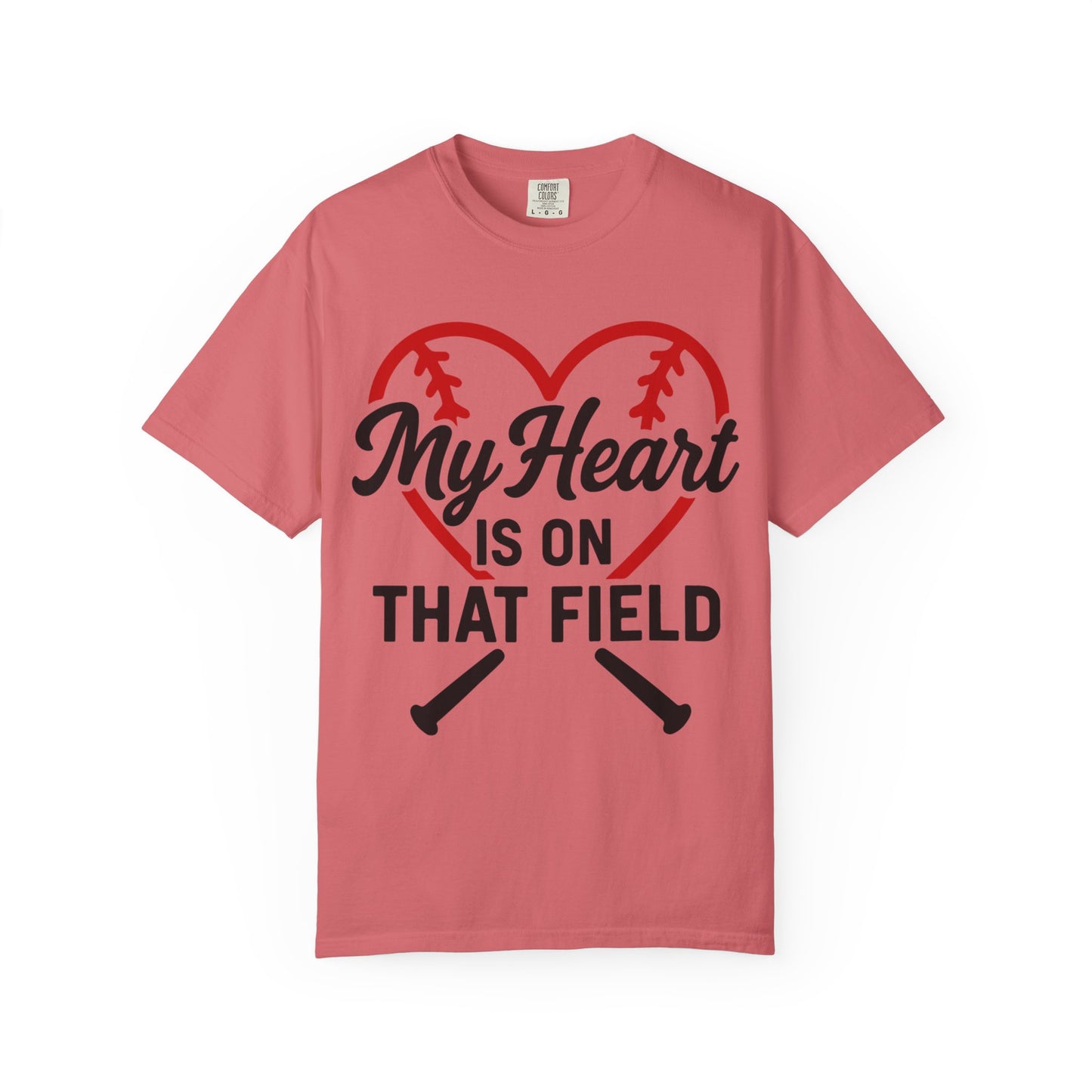 BC - My Heart Is On The Field - Unisex Garment-Dyed T-shirt