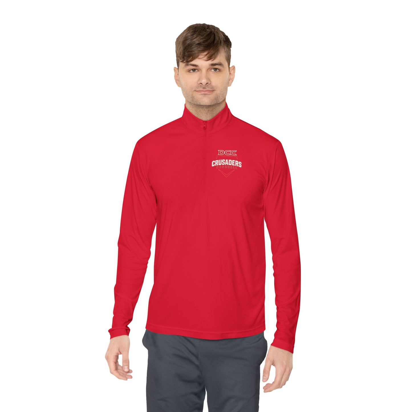 DCC - Red Logo - Unisex Quarter-Zip Pullover