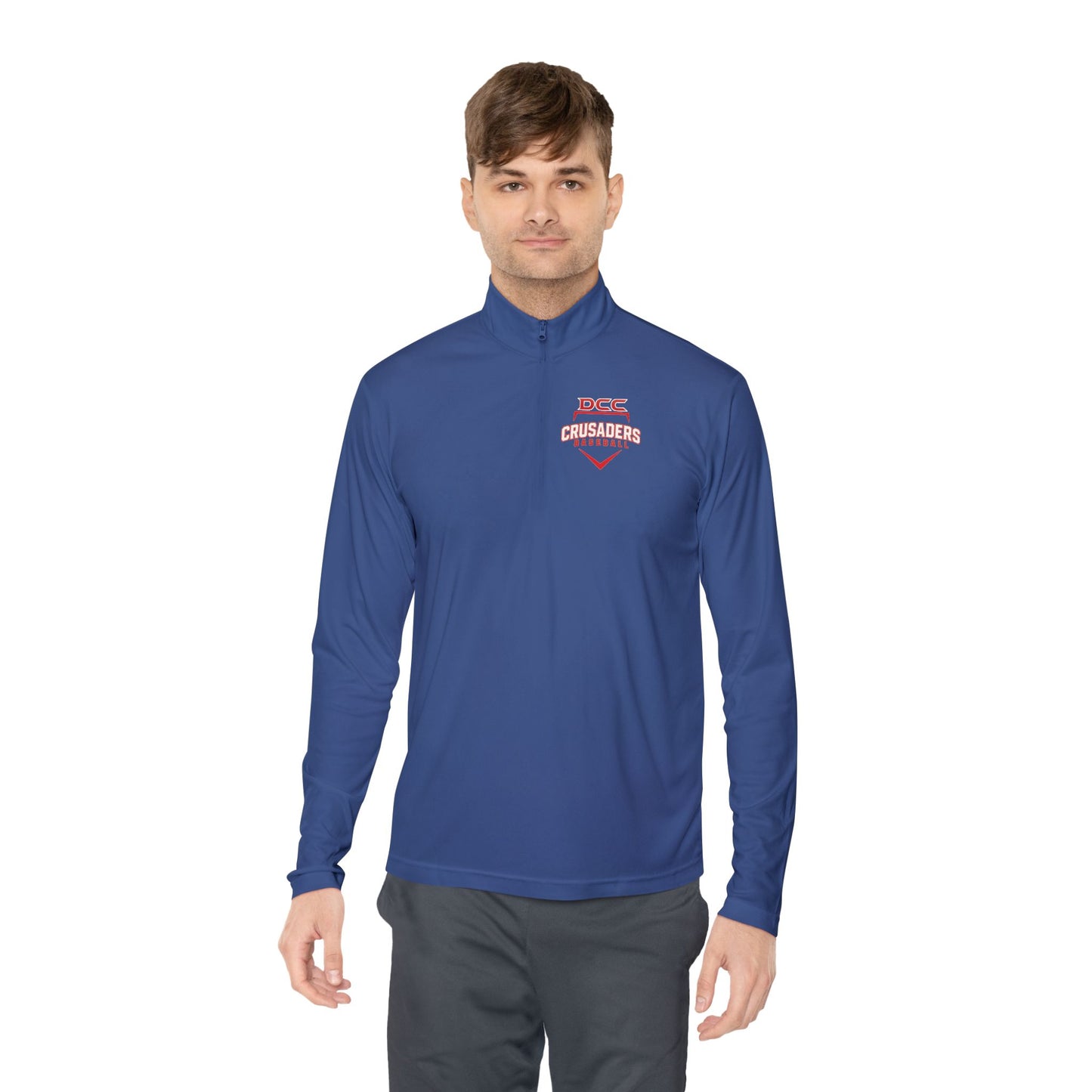 DCC - Red Logo - Unisex Quarter-Zip Pullover