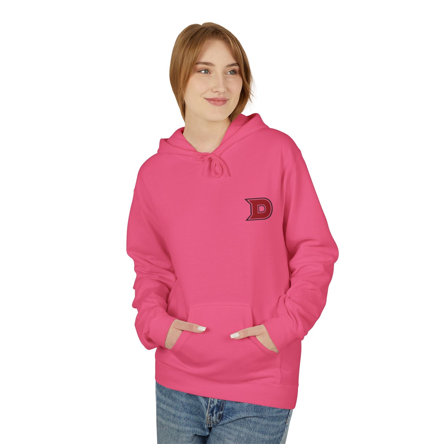 DCC - Red Logo - Unisex Midweight Softstyle Fleece Hoodie