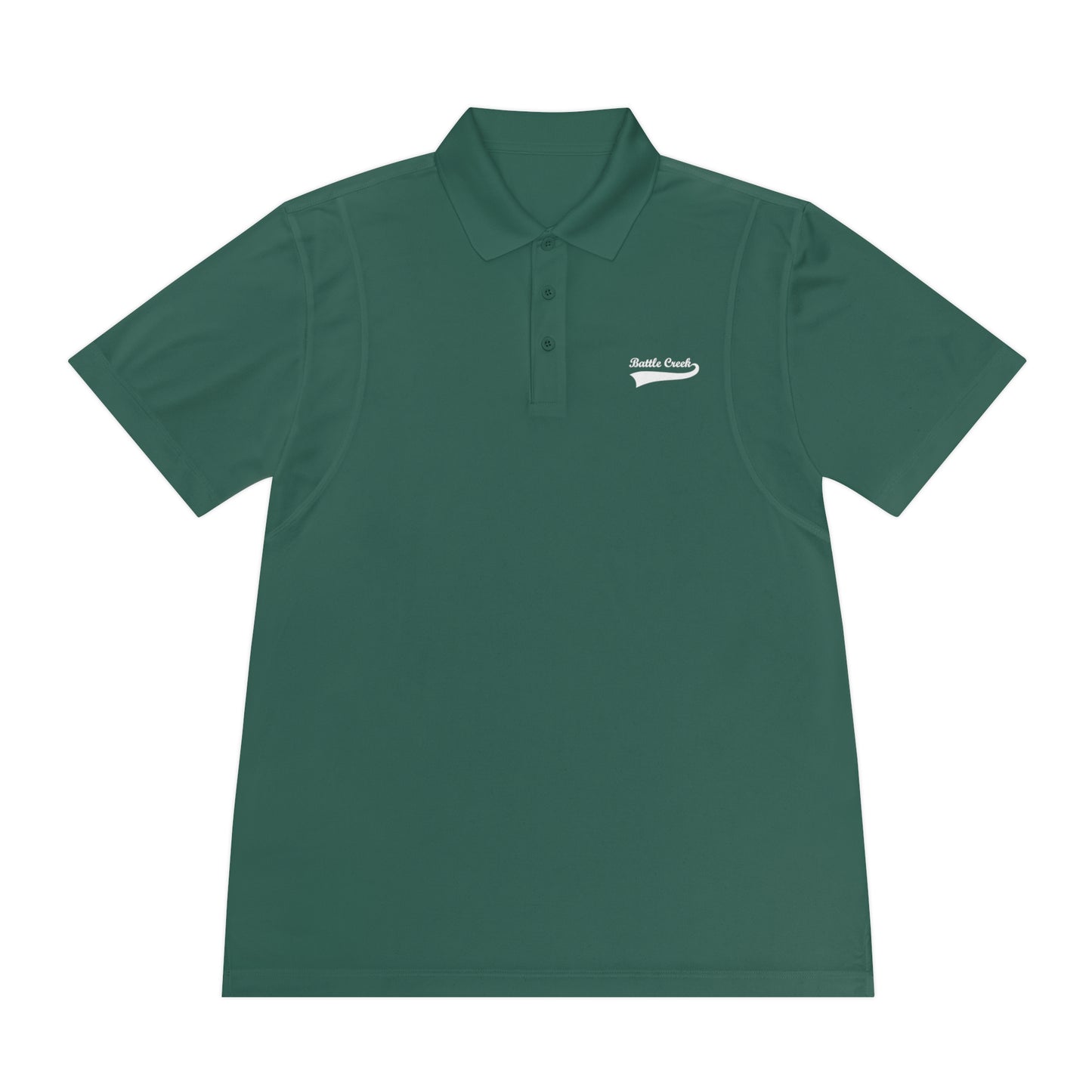 BC - White Logo - Men's Sport Polo Shirt