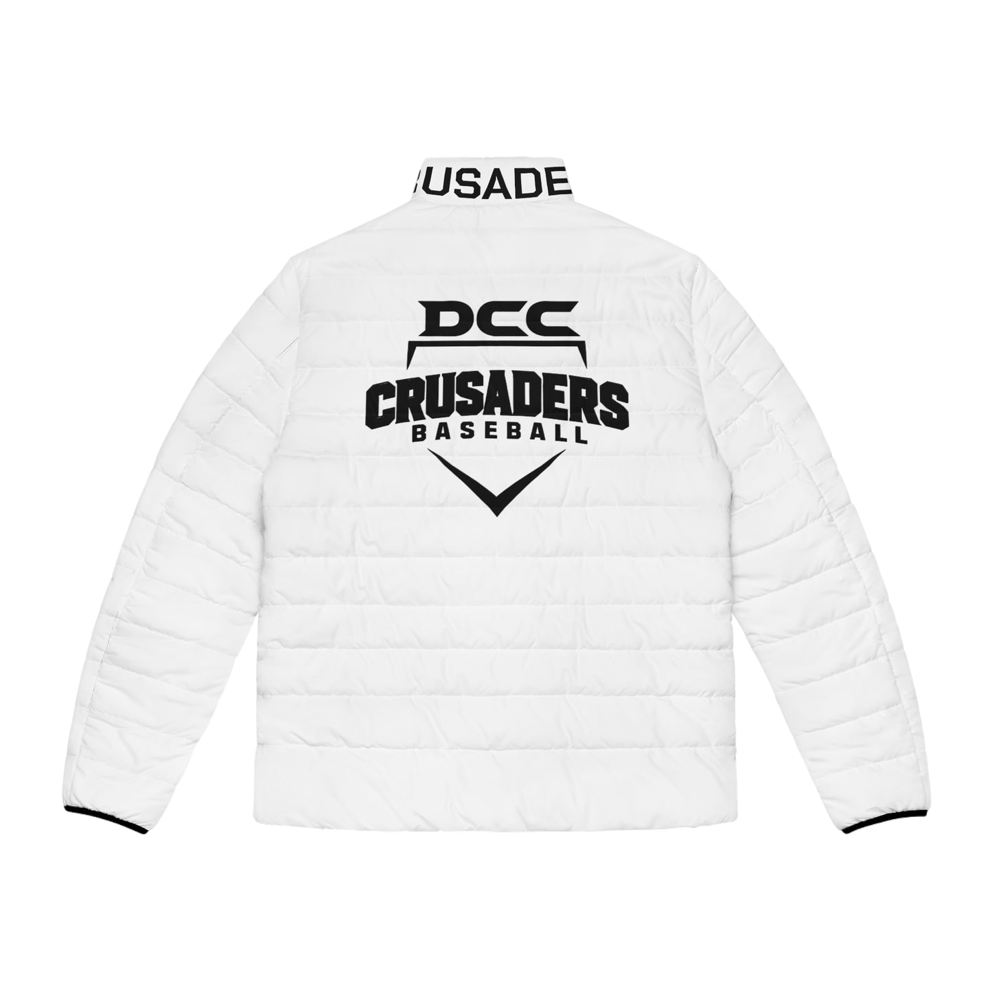 DCC Black Logo - Men's Puffer Jacket (AOP)