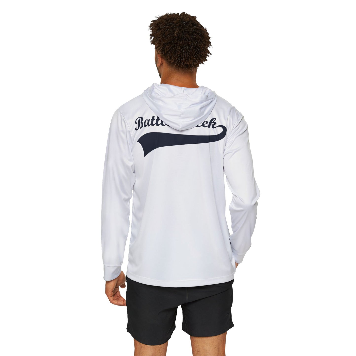 BC - Blue Logo Men's Sports Warmup Hoodie (AOP)
