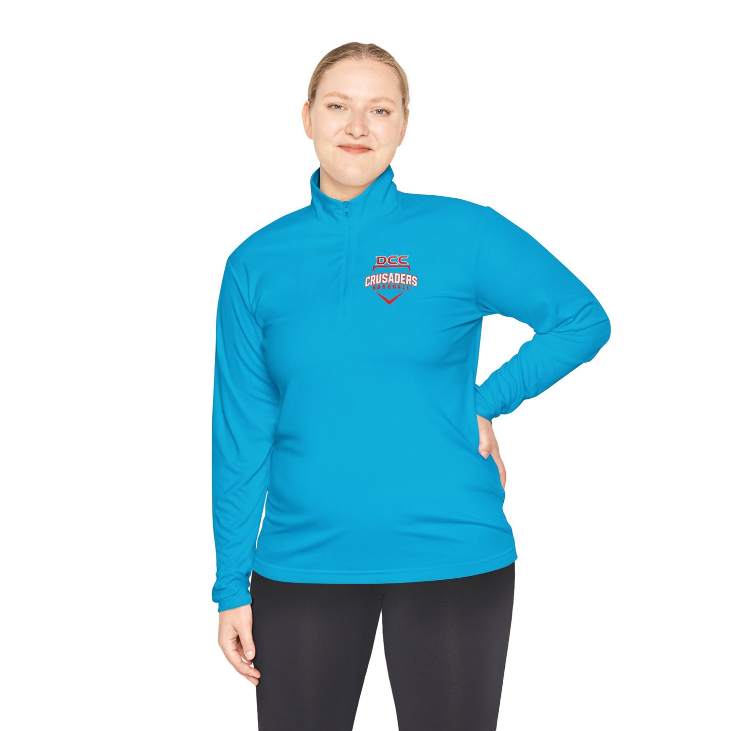 DCC - Red Logo - Unisex Quarter-Zip Pullover