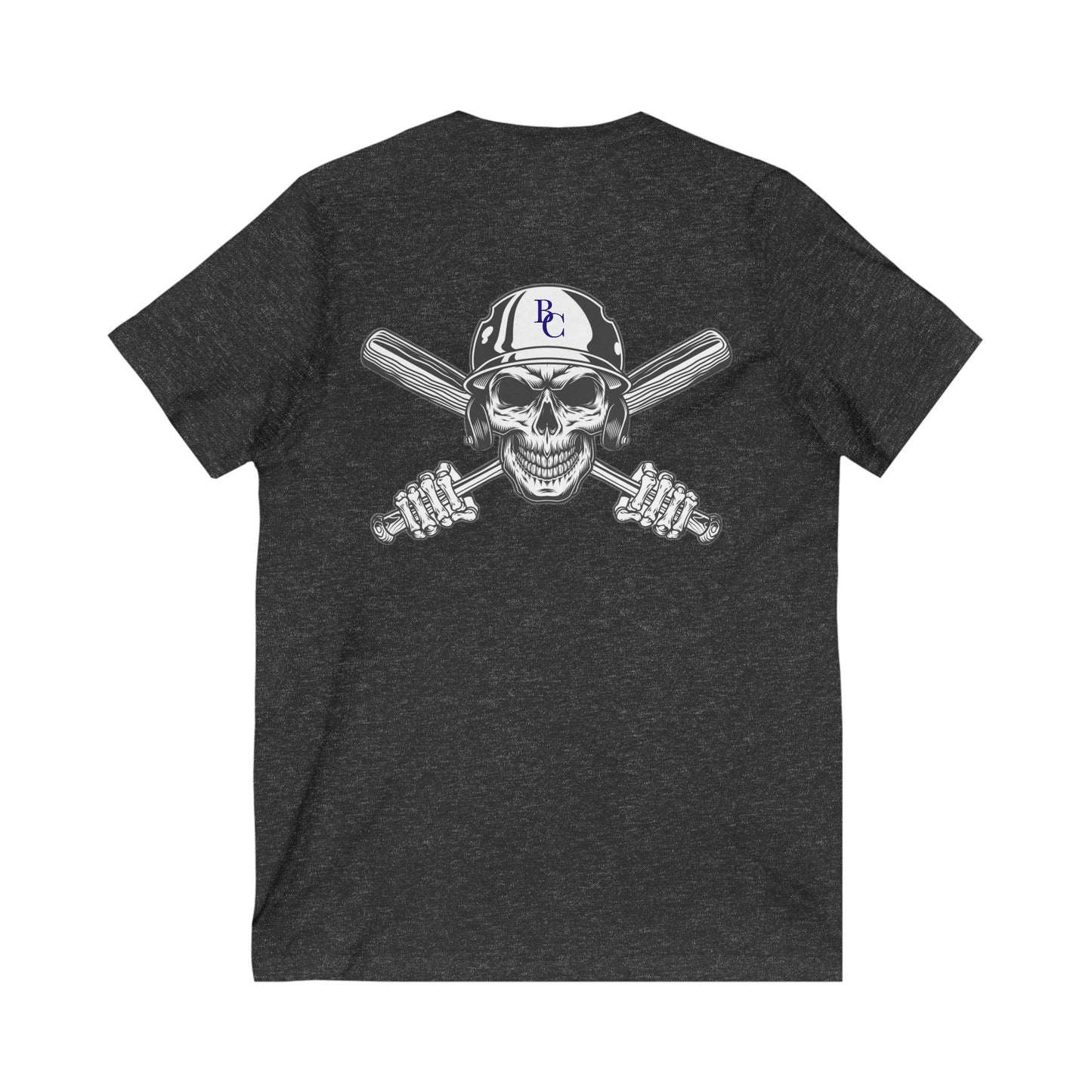 Battle Creek Skull-Helmet - Unisex Jersey Short Sleeve V-Neck Tee