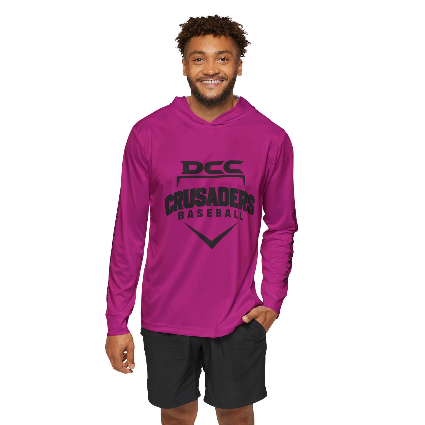 DCC - Black Logo - Men's Sports Warmup Hoodie (AOP)