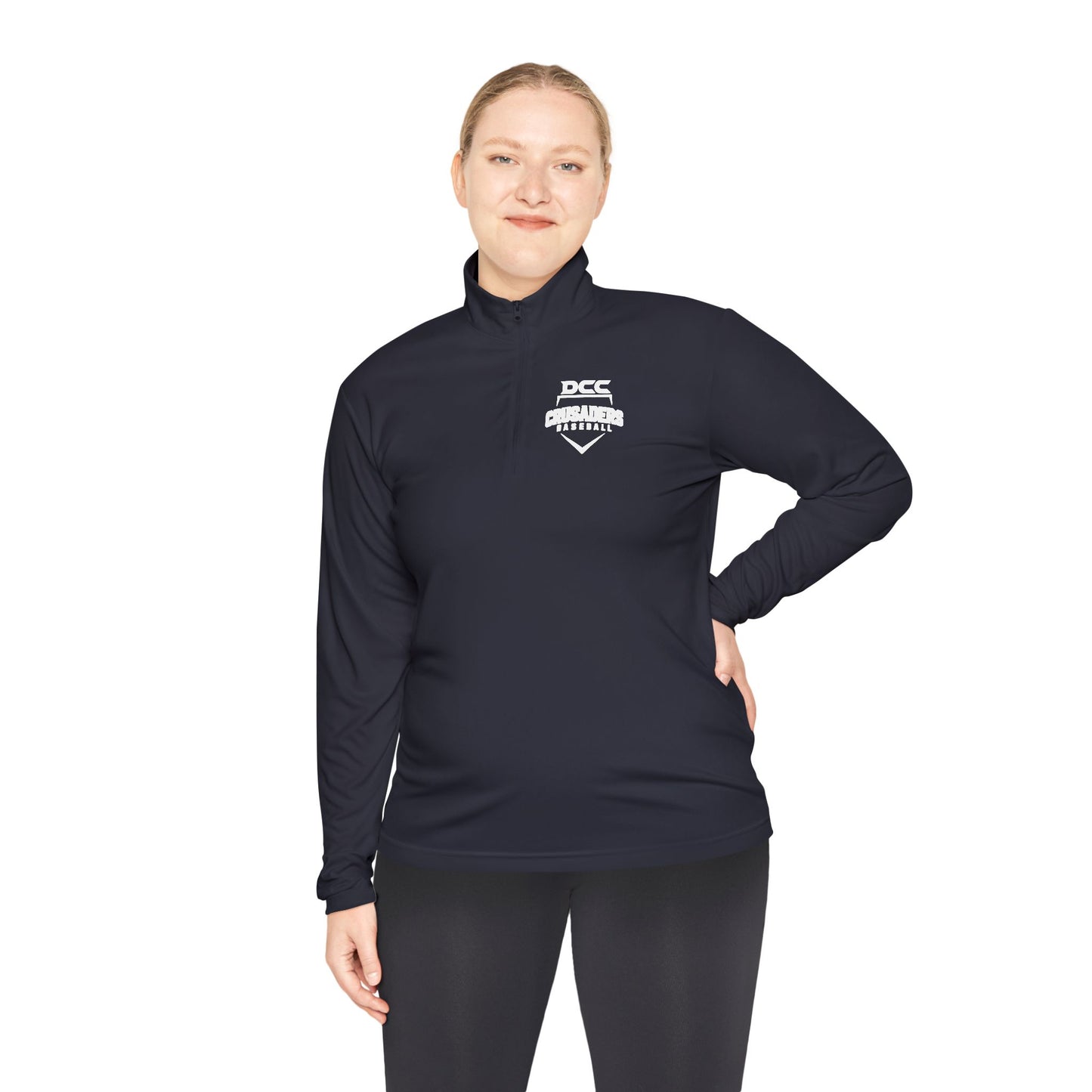 DCC - White Logo - Unisex Quarter-Zip Pullover