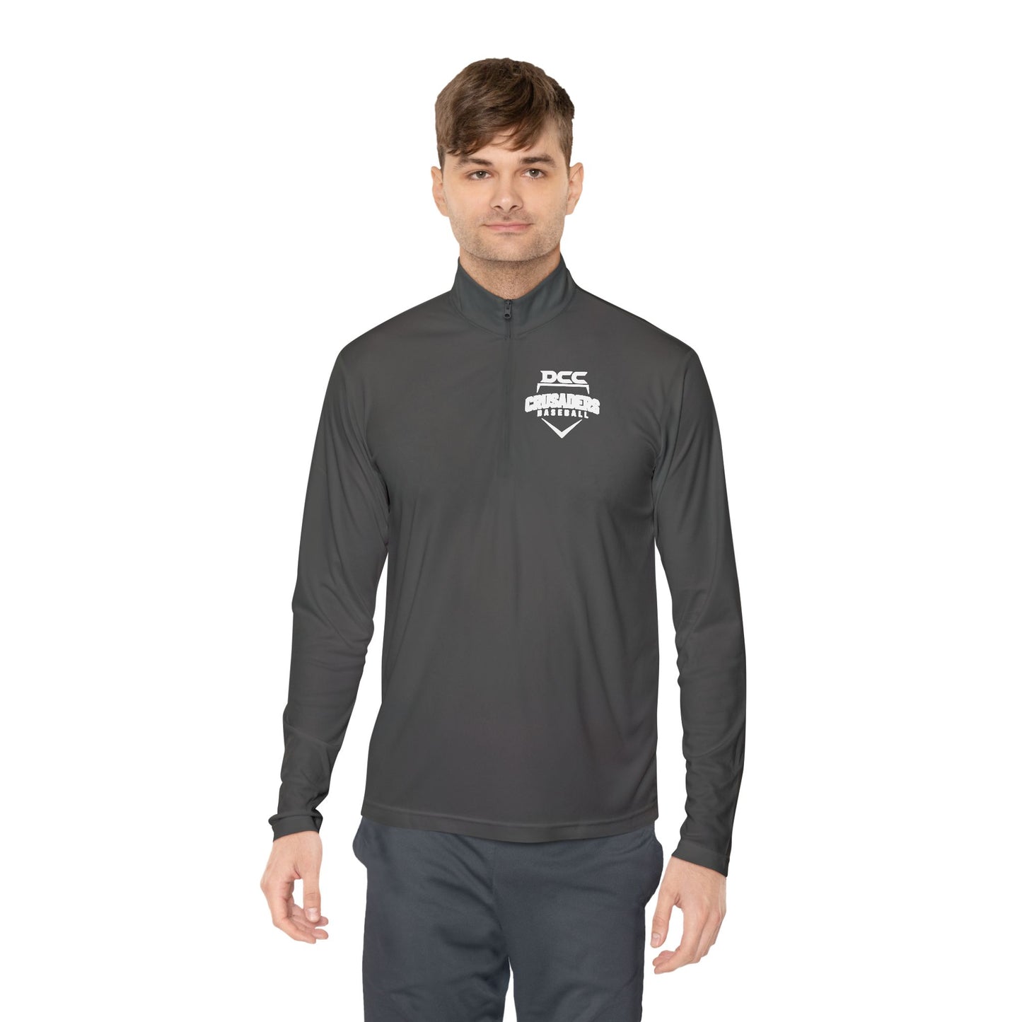 DCC - White Logo - Unisex Quarter-Zip Pullover