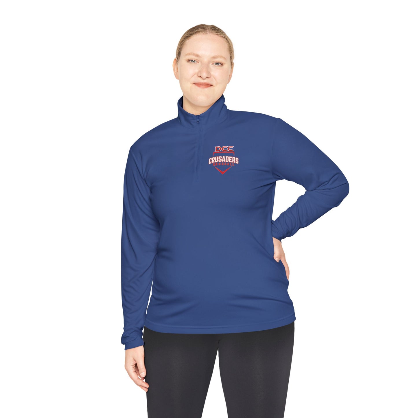 DCC - Red Logo - Unisex Quarter-Zip Pullover