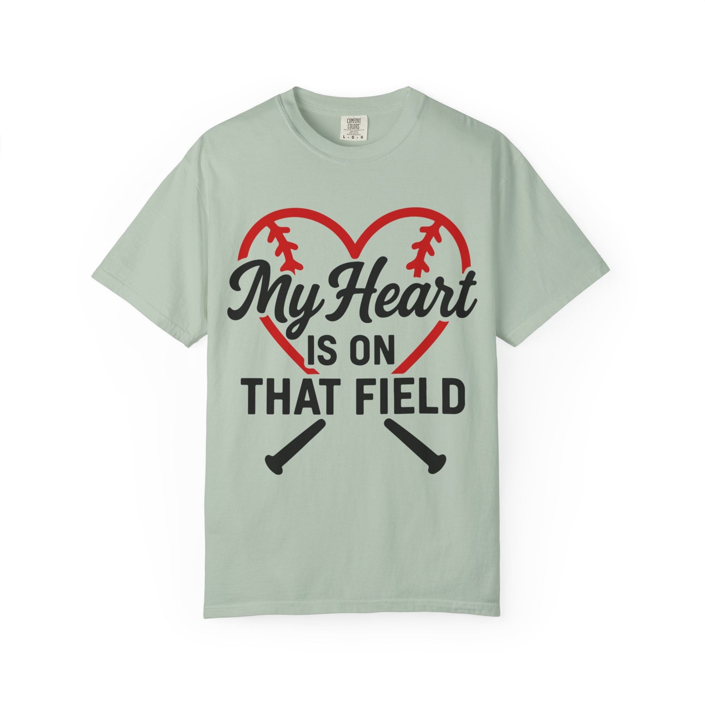 BC - My Heart Is On The Field - Unisex Garment-Dyed T-shirt