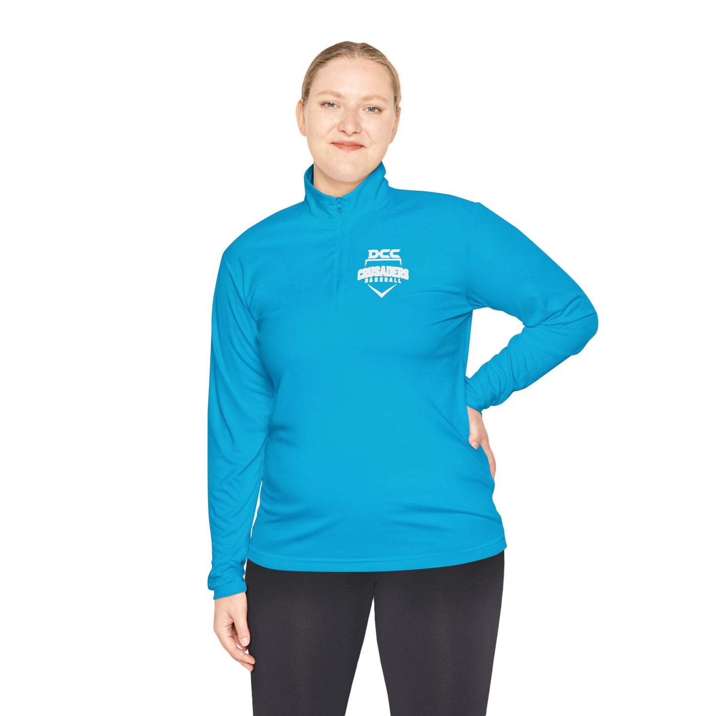 DCC - White Logo - Unisex Quarter-Zip Pullover