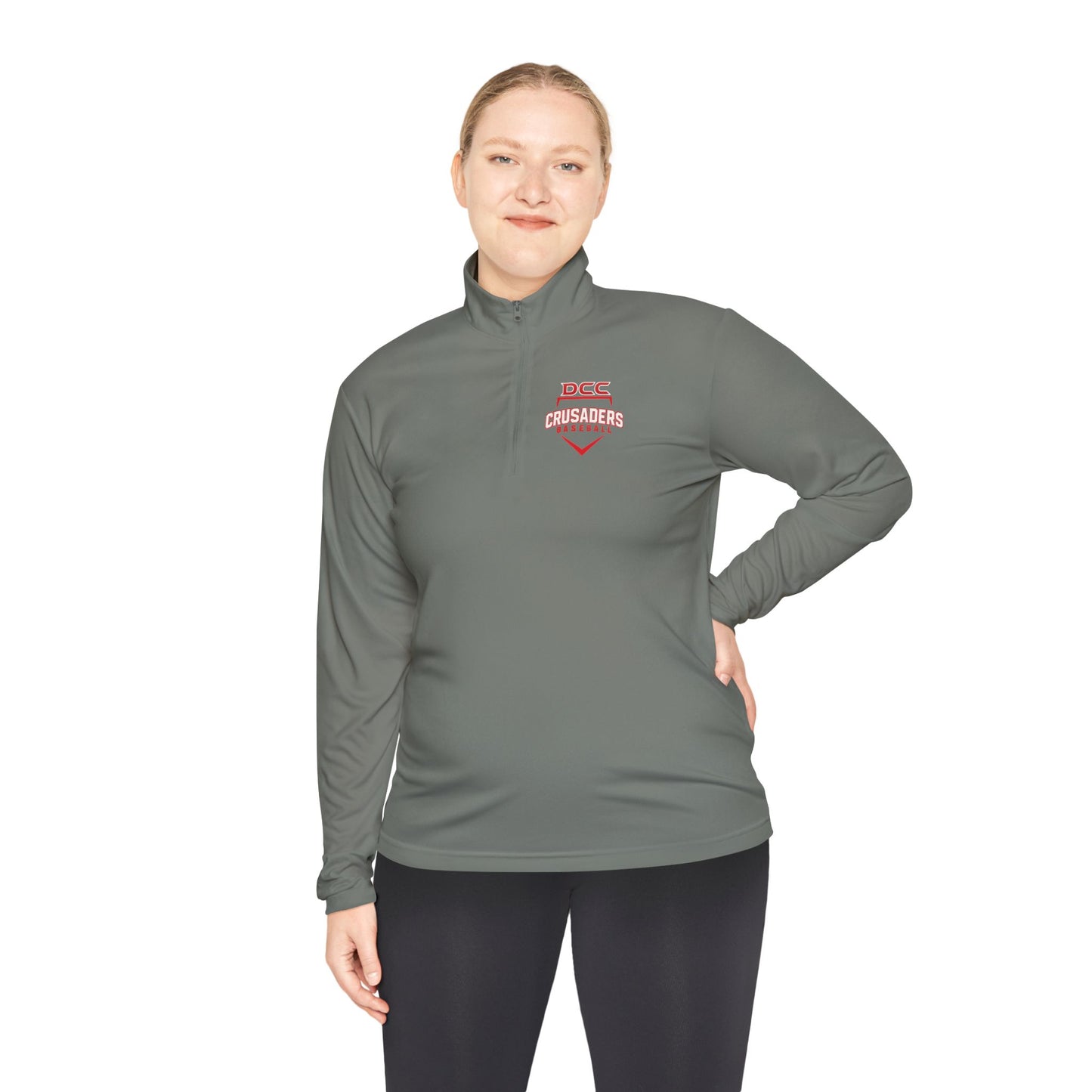 DCC - Red Logo - Unisex Quarter-Zip Pullover