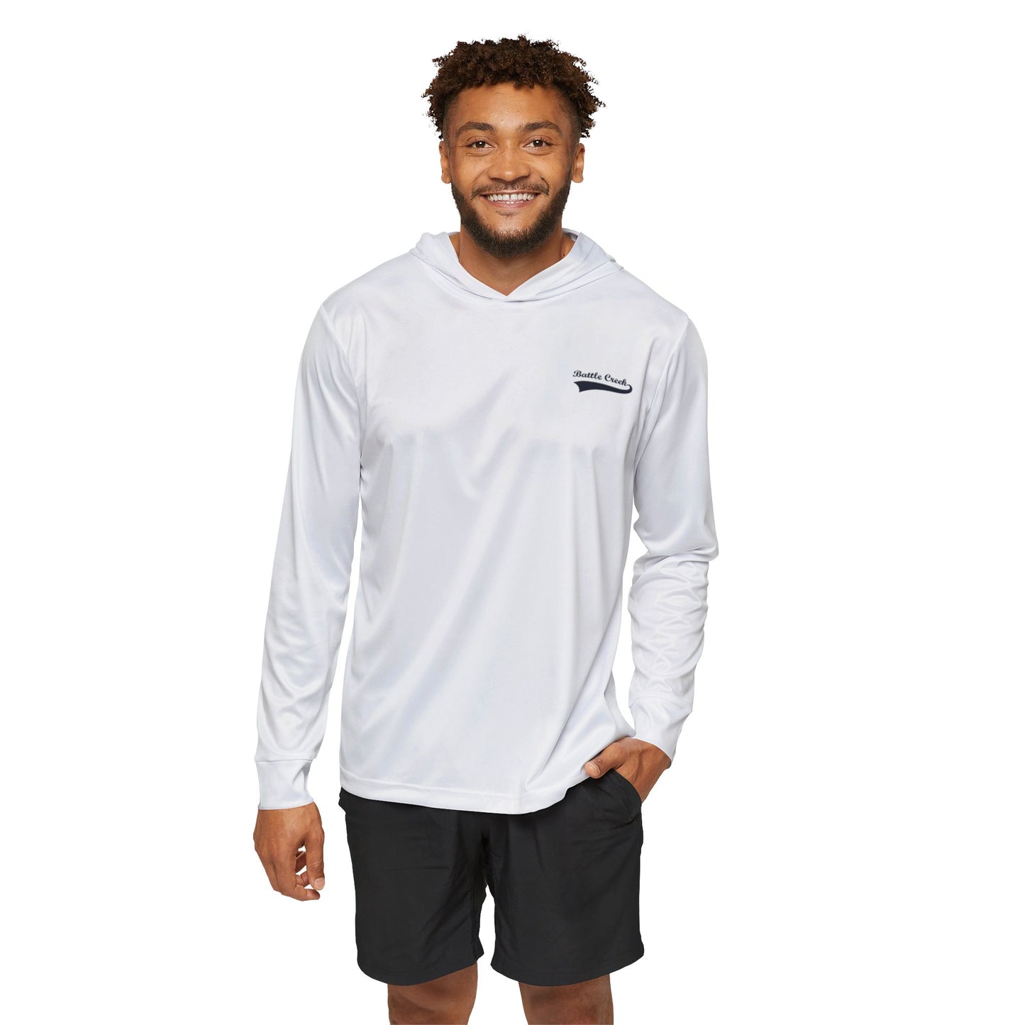 BC - Blue Logo Men's Sports Warmup Hoodie (AOP)
