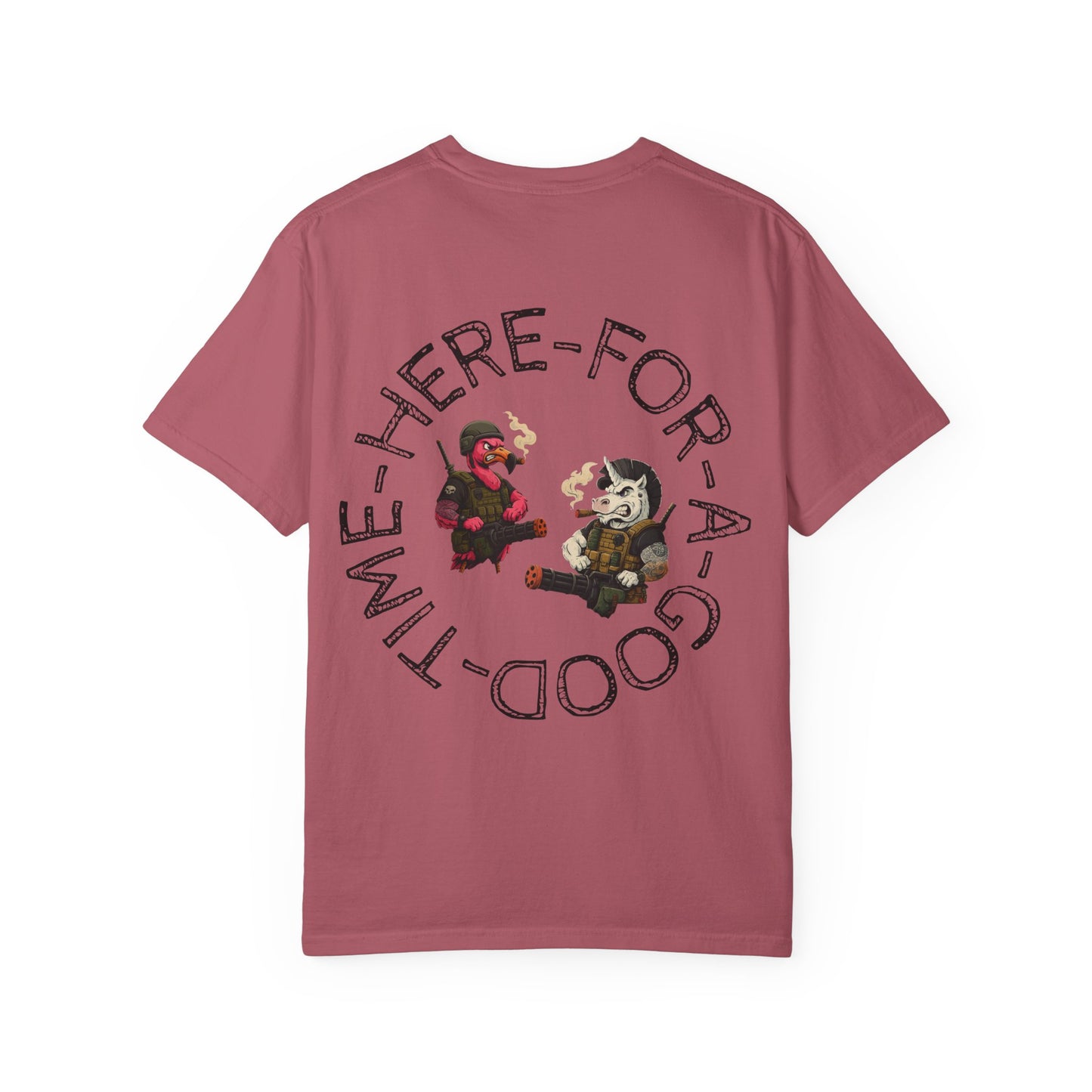 MAF - Here for a good time - Unisex Garment-Dyed T-shirt