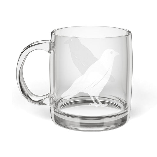 MAF - Raven - Glass Coffee Mug, 12.25oz (Engraving)