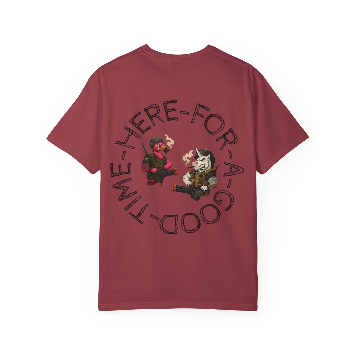 MAF - Here for a good time - Unisex Garment-Dyed T-shirt