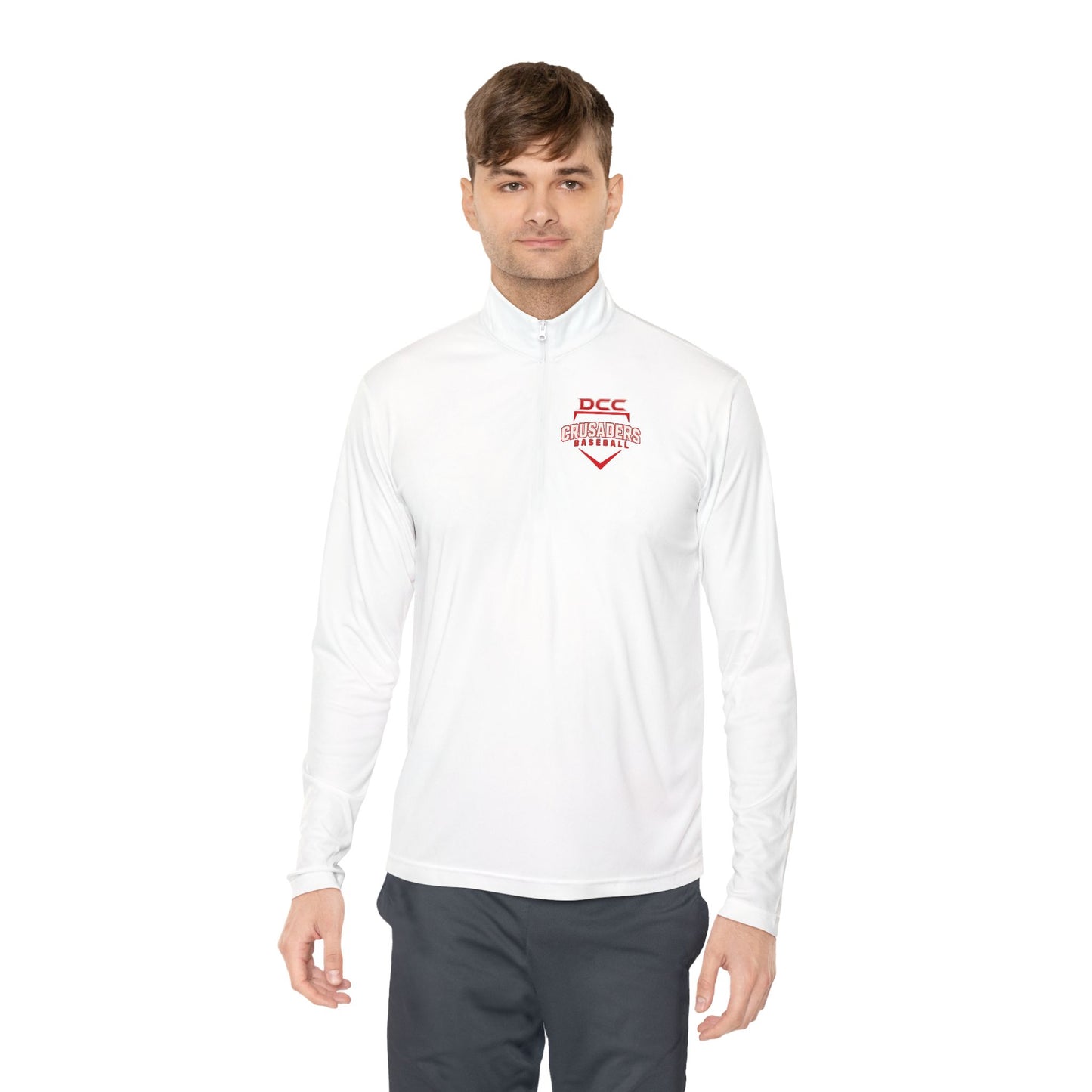 DCC - Red Logo - Unisex Quarter-Zip Pullover
