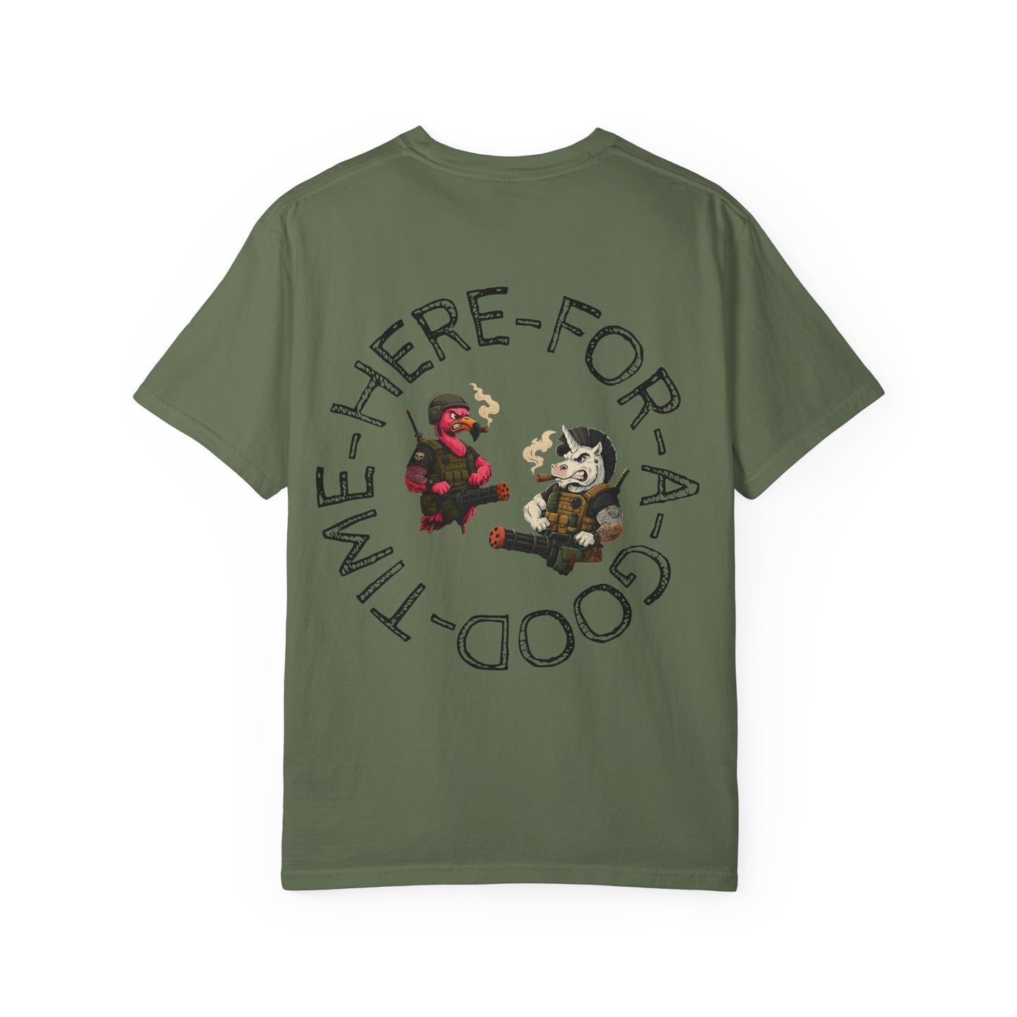MAF - Here for a good time - Unisex Garment-Dyed T-shirt