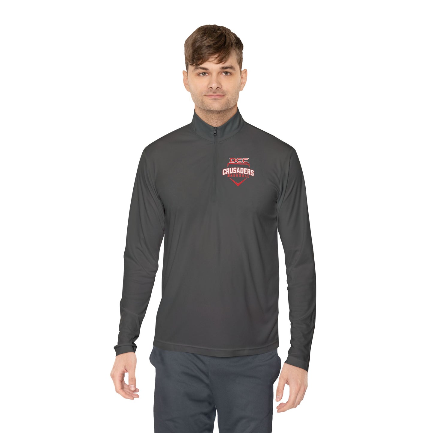 DCC - Red Logo - Unisex Quarter-Zip Pullover