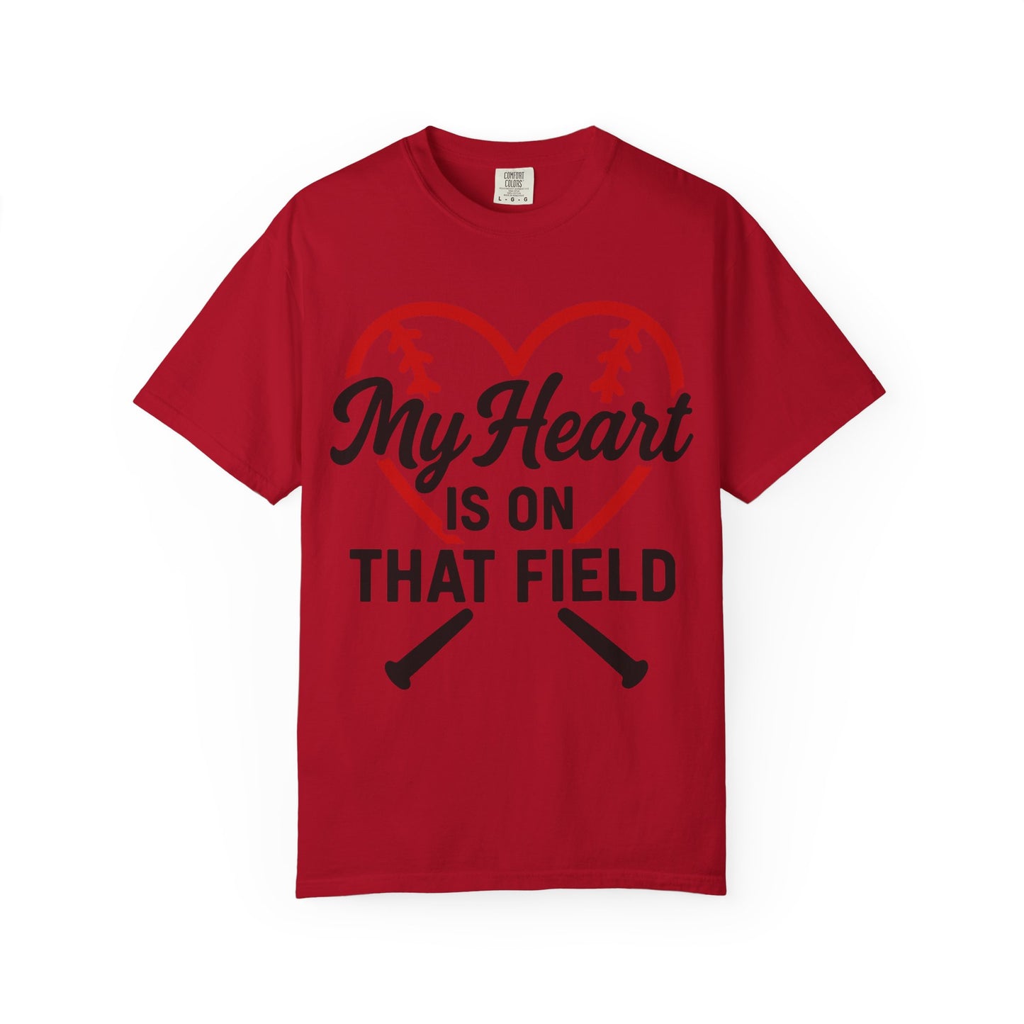 BC - My Heart Is On The Field - Unisex Garment-Dyed T-shirt